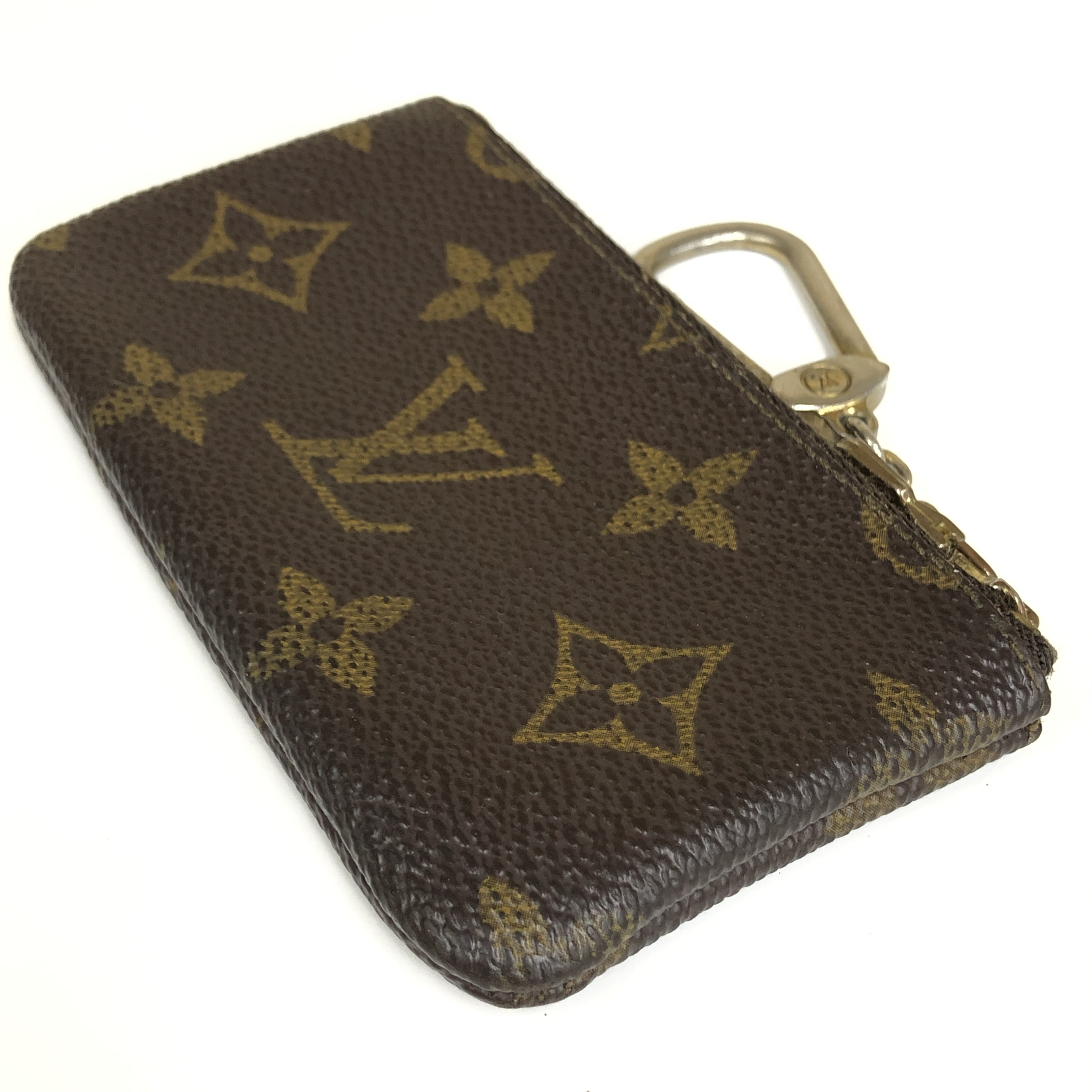 Monogram Pochette Clé Coin Case M62650 with Keyring 1920ET Compact Wallet Coin Purse Wallet Made in France — view 5