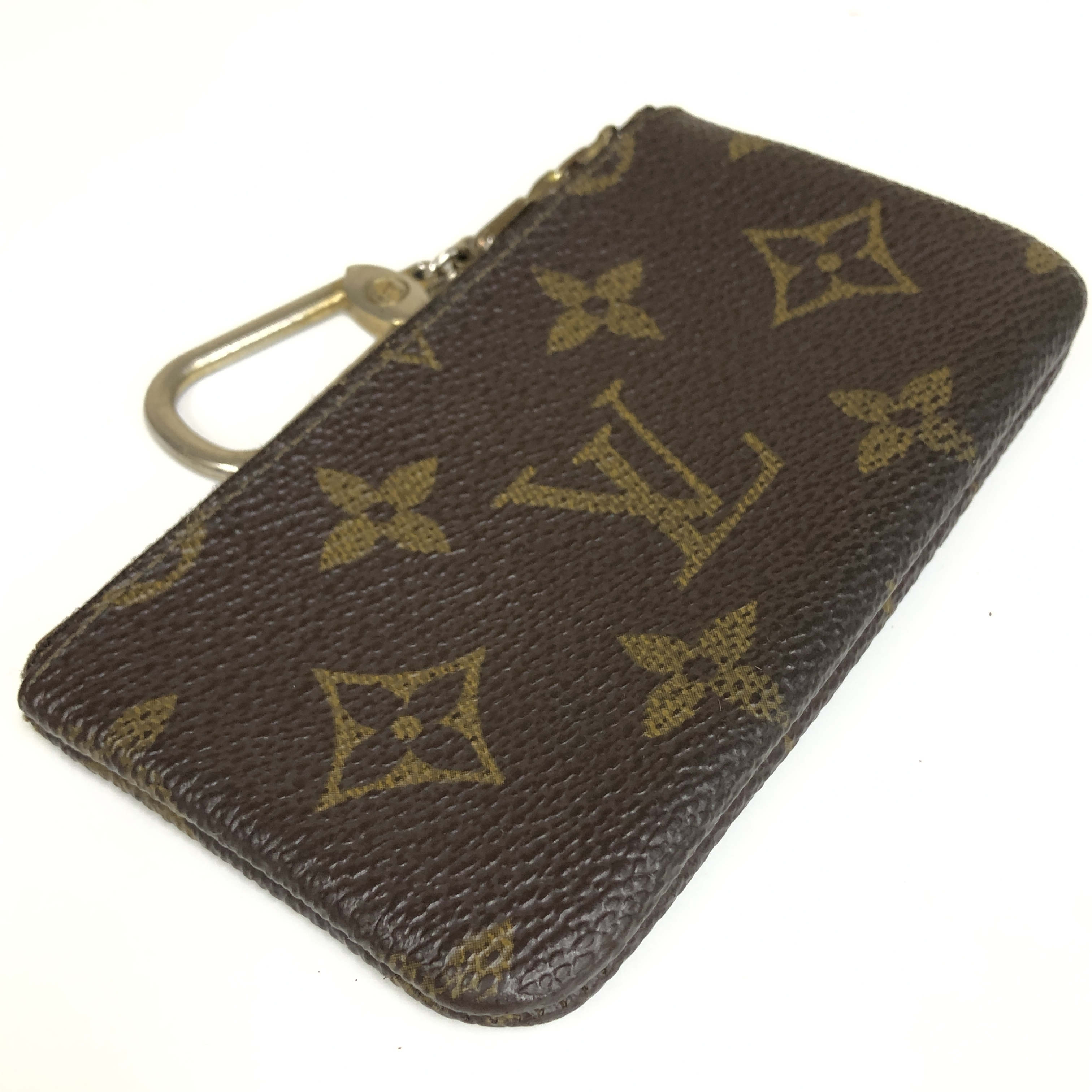 Monogram Pochette Clé Coin Case M62650 with Keyring 1920ET Compact Wallet Coin Purse Wallet Made in France — view 6