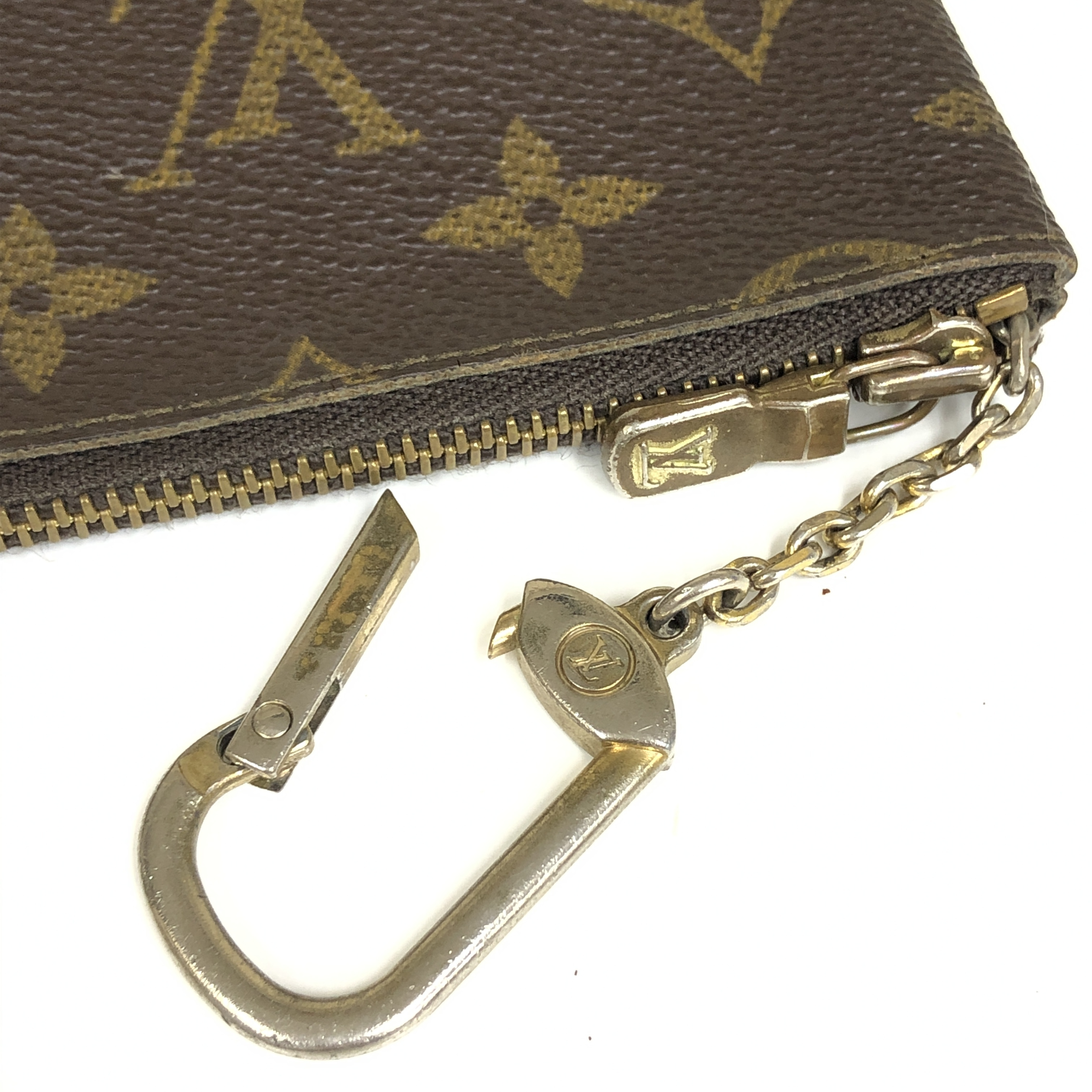 Monogram Pochette Clé Coin Case M62650 with Keyring 1920ET Compact Wallet Coin Purse Wallet Made in France — view 9