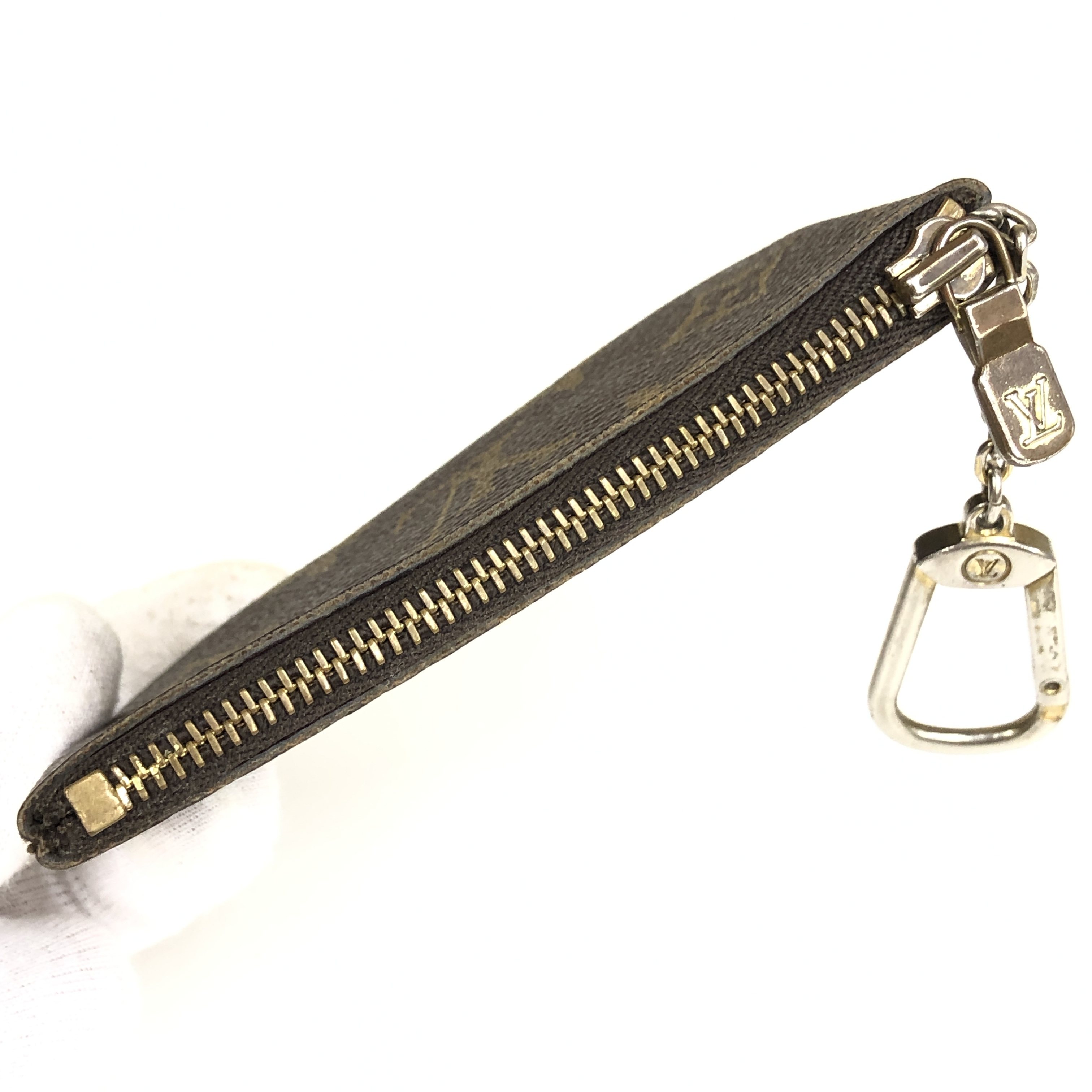 Monogram Pochette Clé Coin Case M62650 with Keyring 1920ET Compact Wallet Coin Purse Wallet Made in France — view 10