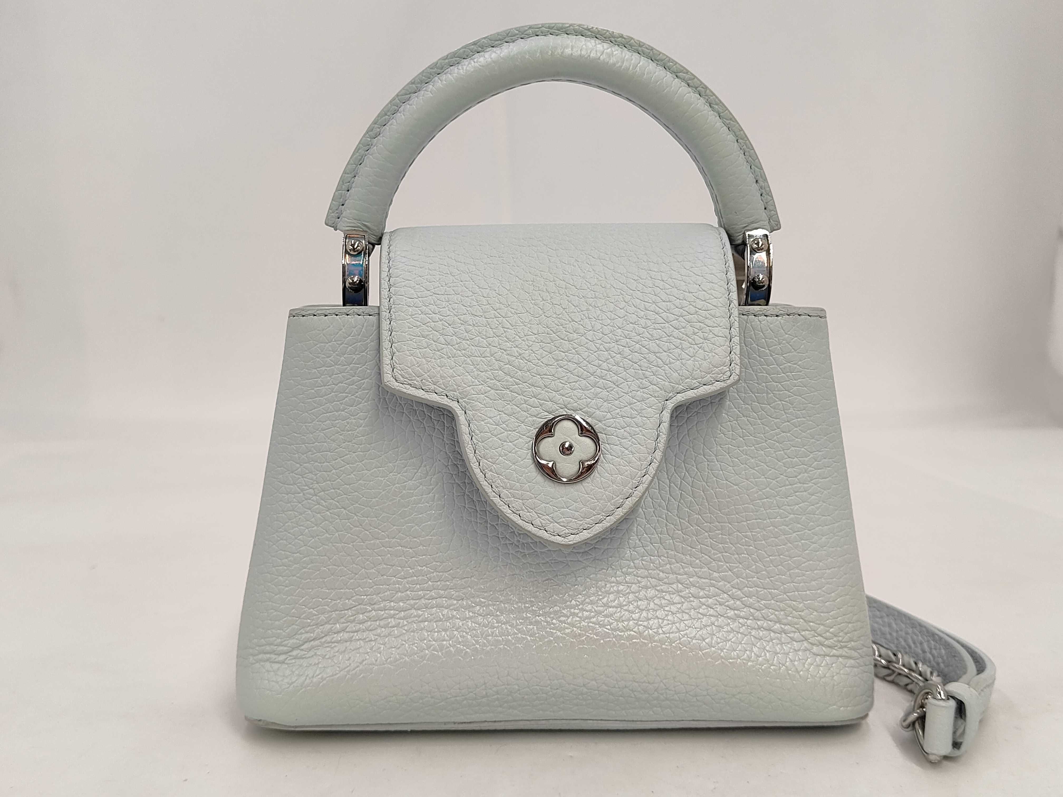 Capucines Iridescent Blue Shoulder Bag