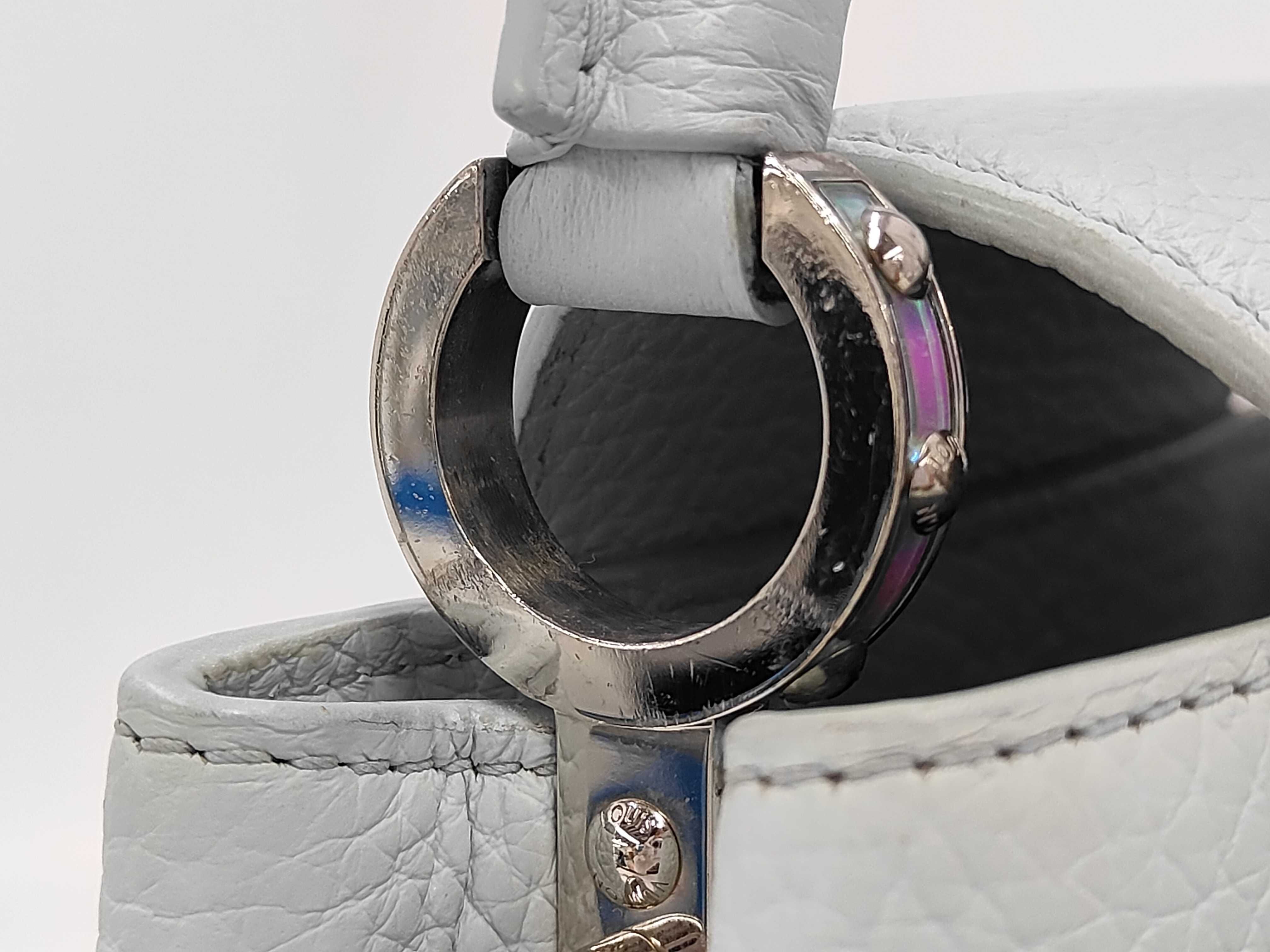 Capucines Iridescent Blue Shoulder Bag — view 11