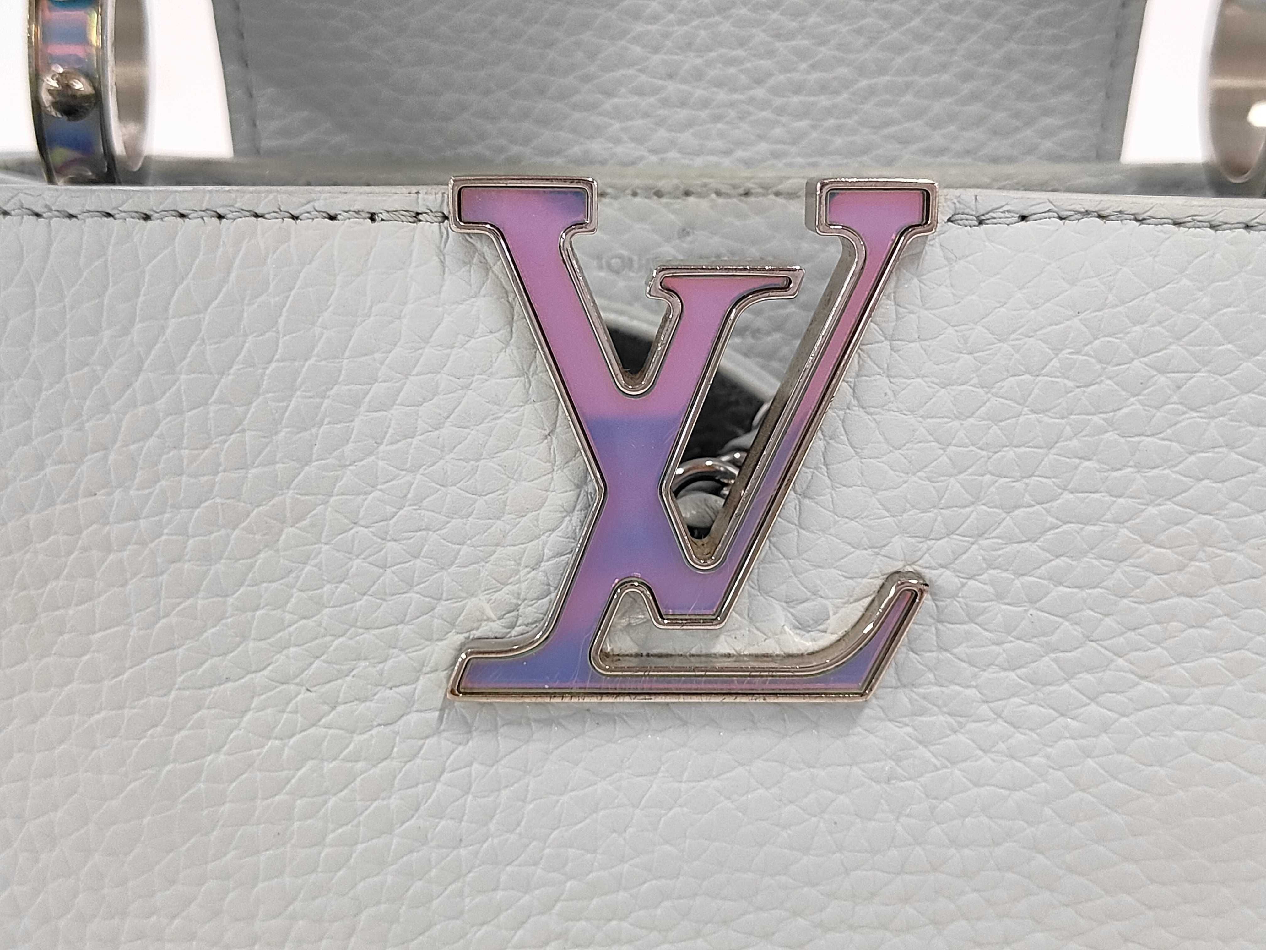 Capucines Iridescent Blue Shoulder Bag — view 13