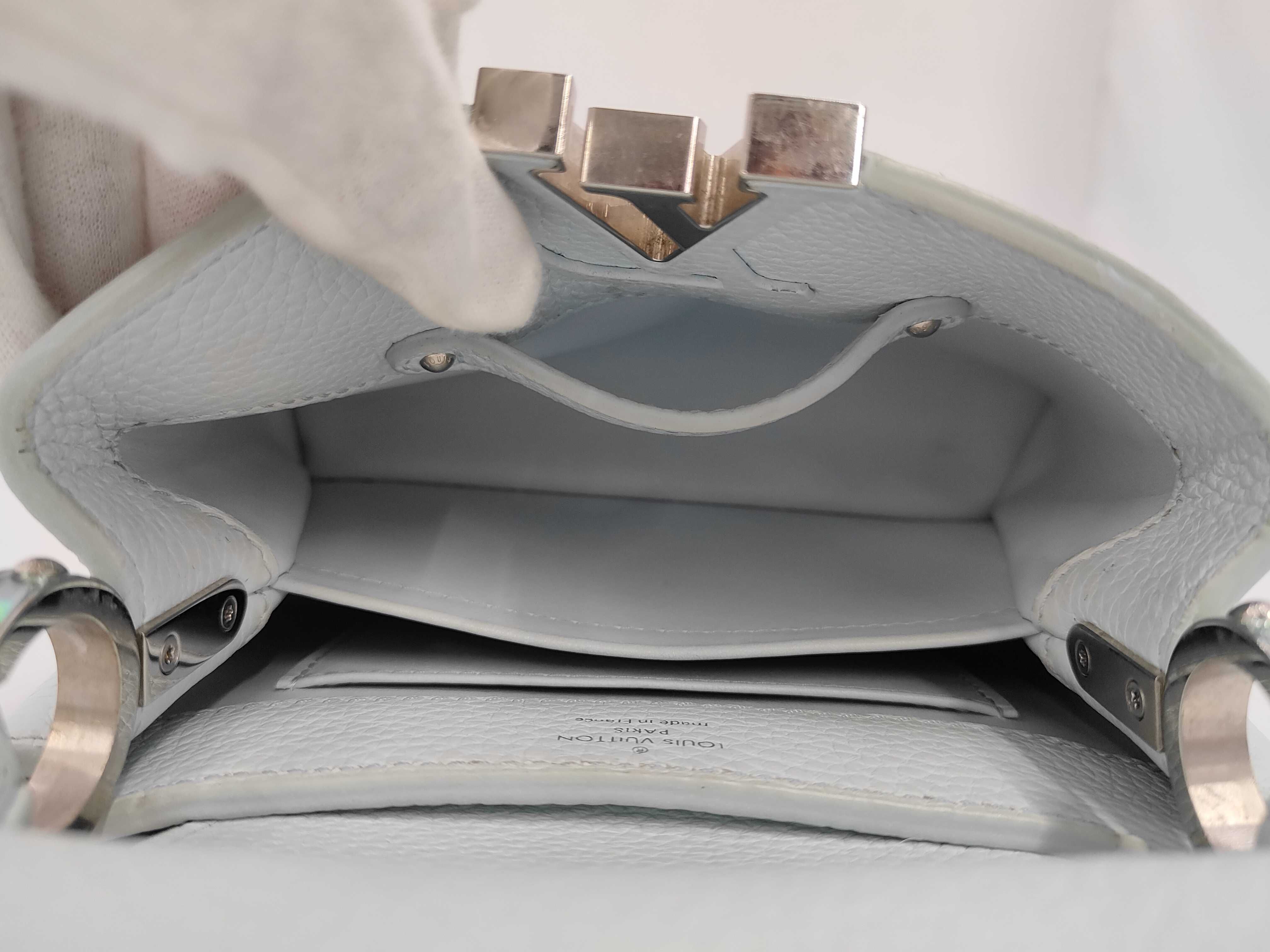Capucines Iridescent Blue Shoulder Bag — view 8