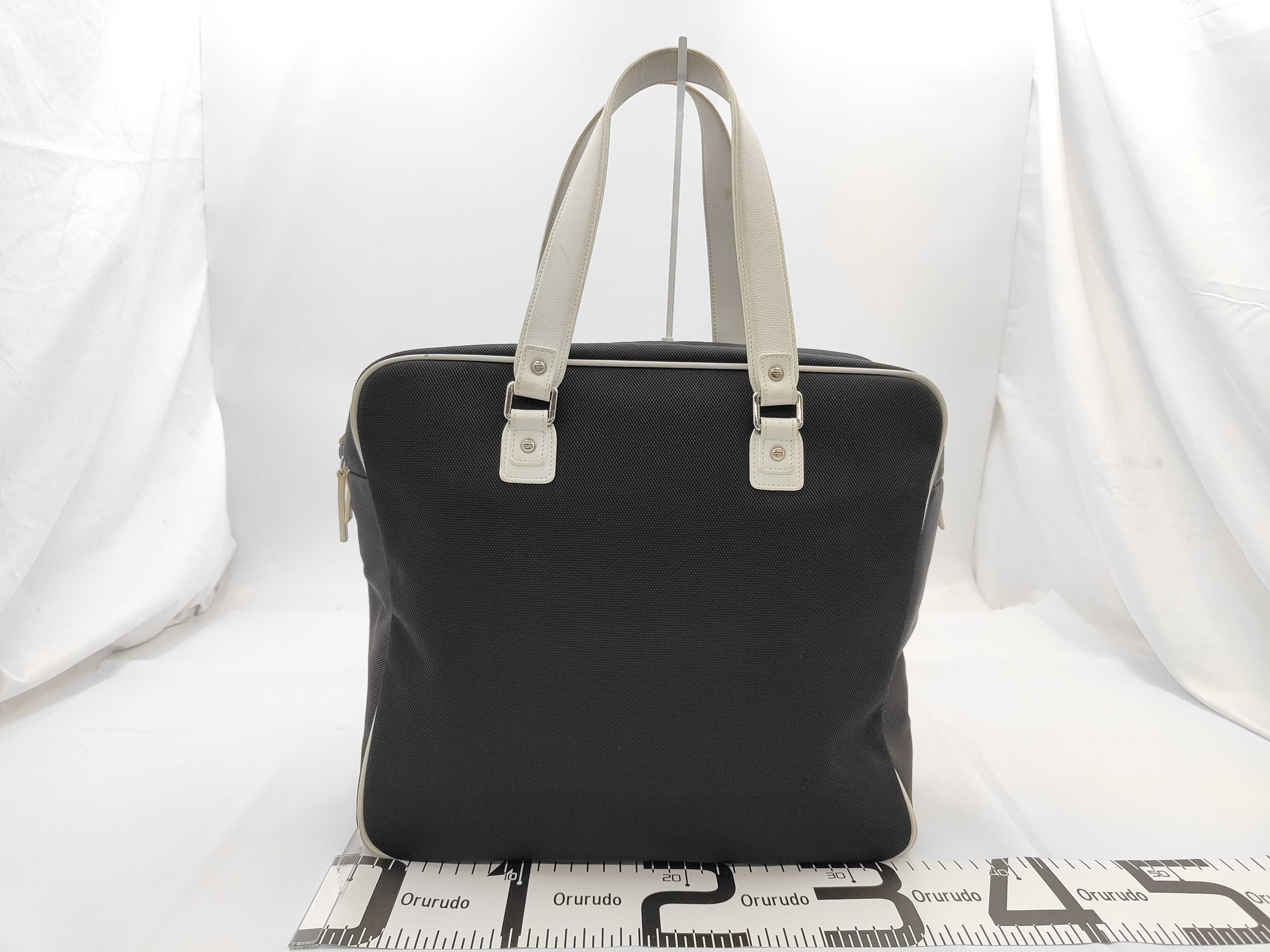 Airline Tote Bag, Canvas x Leather, Black x White x Red, 22349752 Tote Bag — view 2