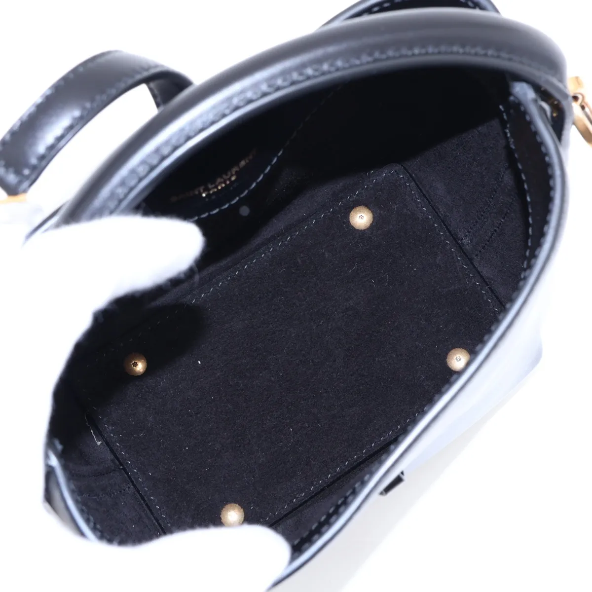 LE 37 mini 765870 Leather 2-Way Handbag, Black — view 8