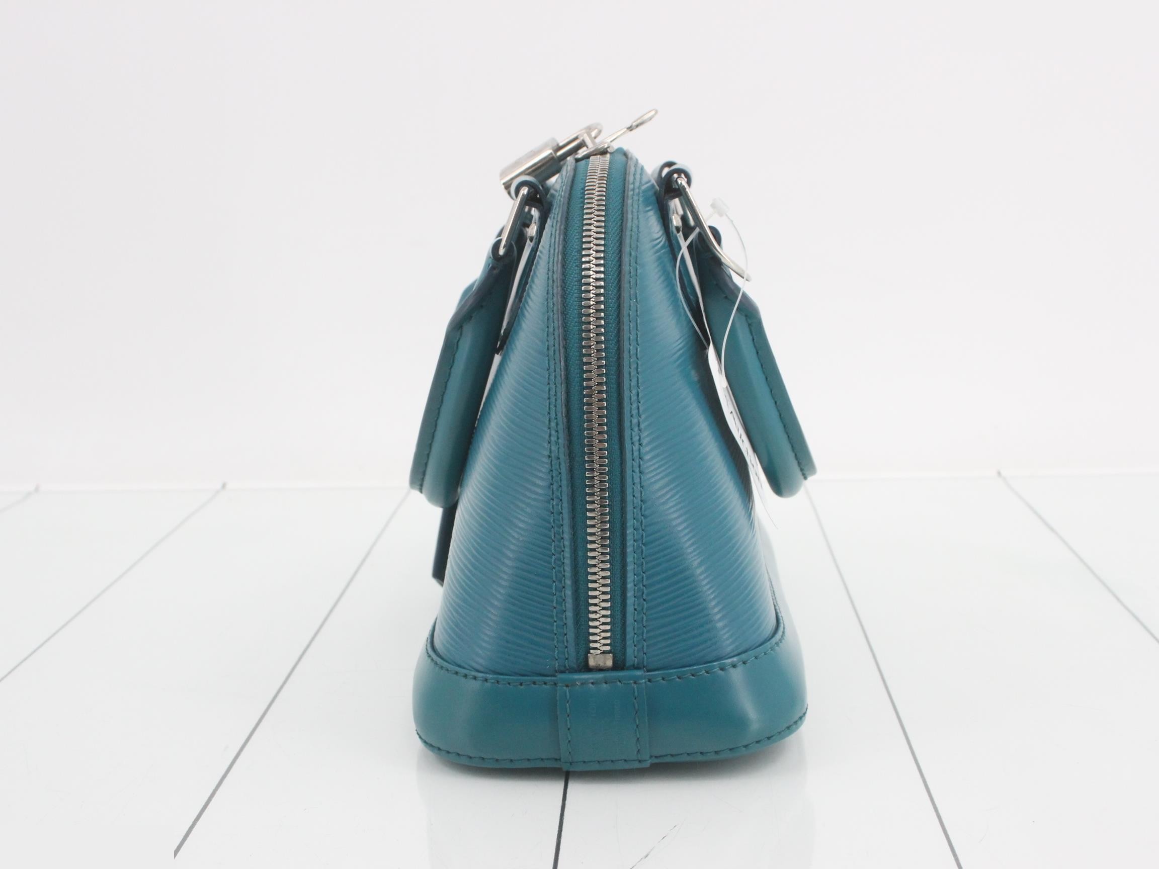 Epi Alma BB Cyan 2-Way Handbag — view 3
