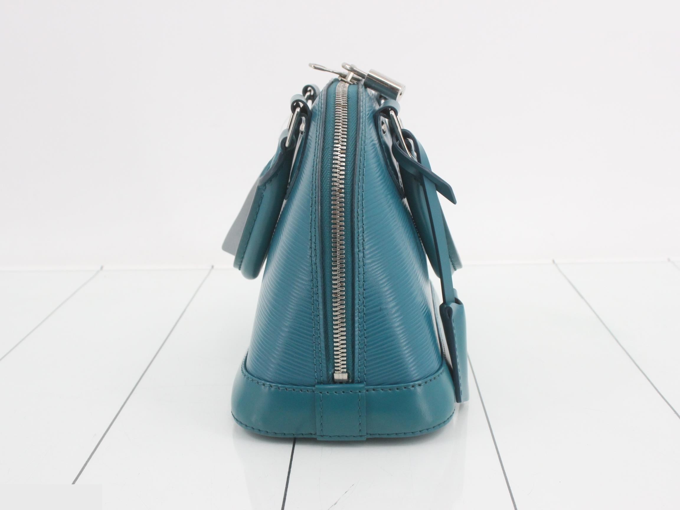 Epi Alma BB Cyan 2-Way Handbag — view 4
