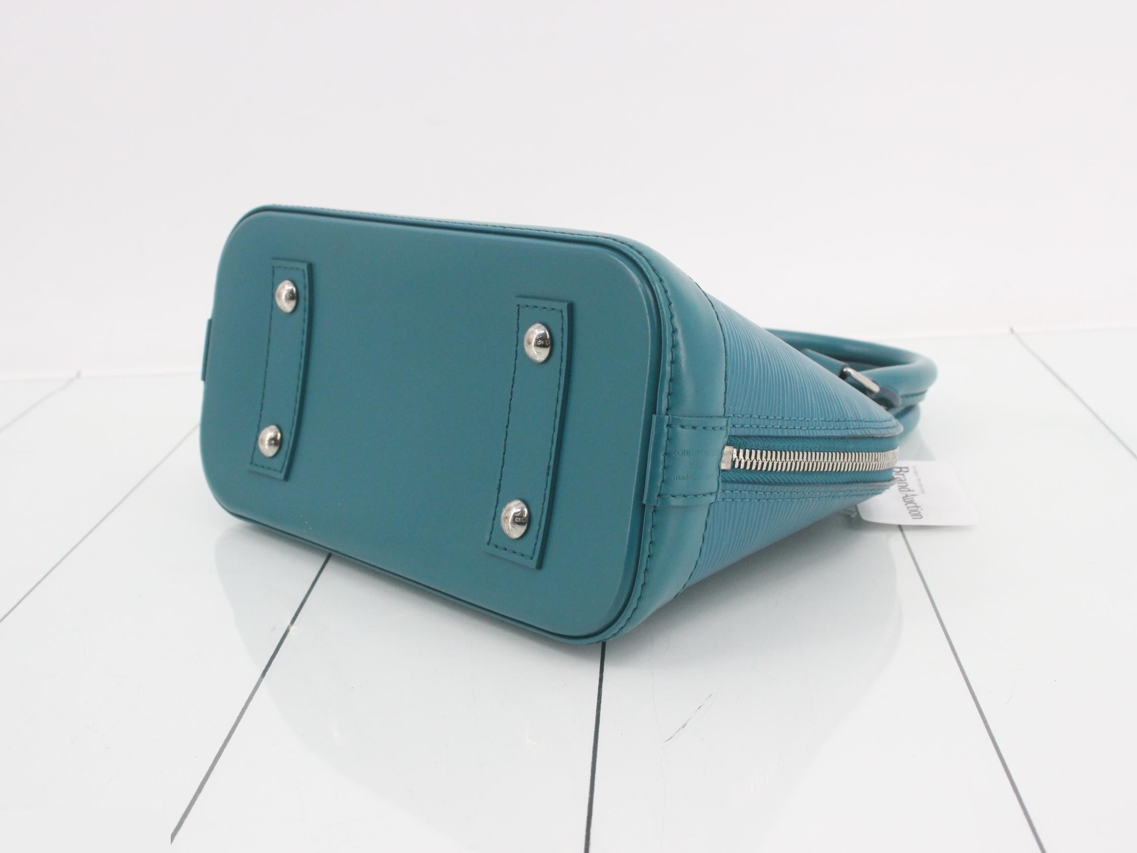 Epi Alma BB Cyan 2-Way Handbag — view 6