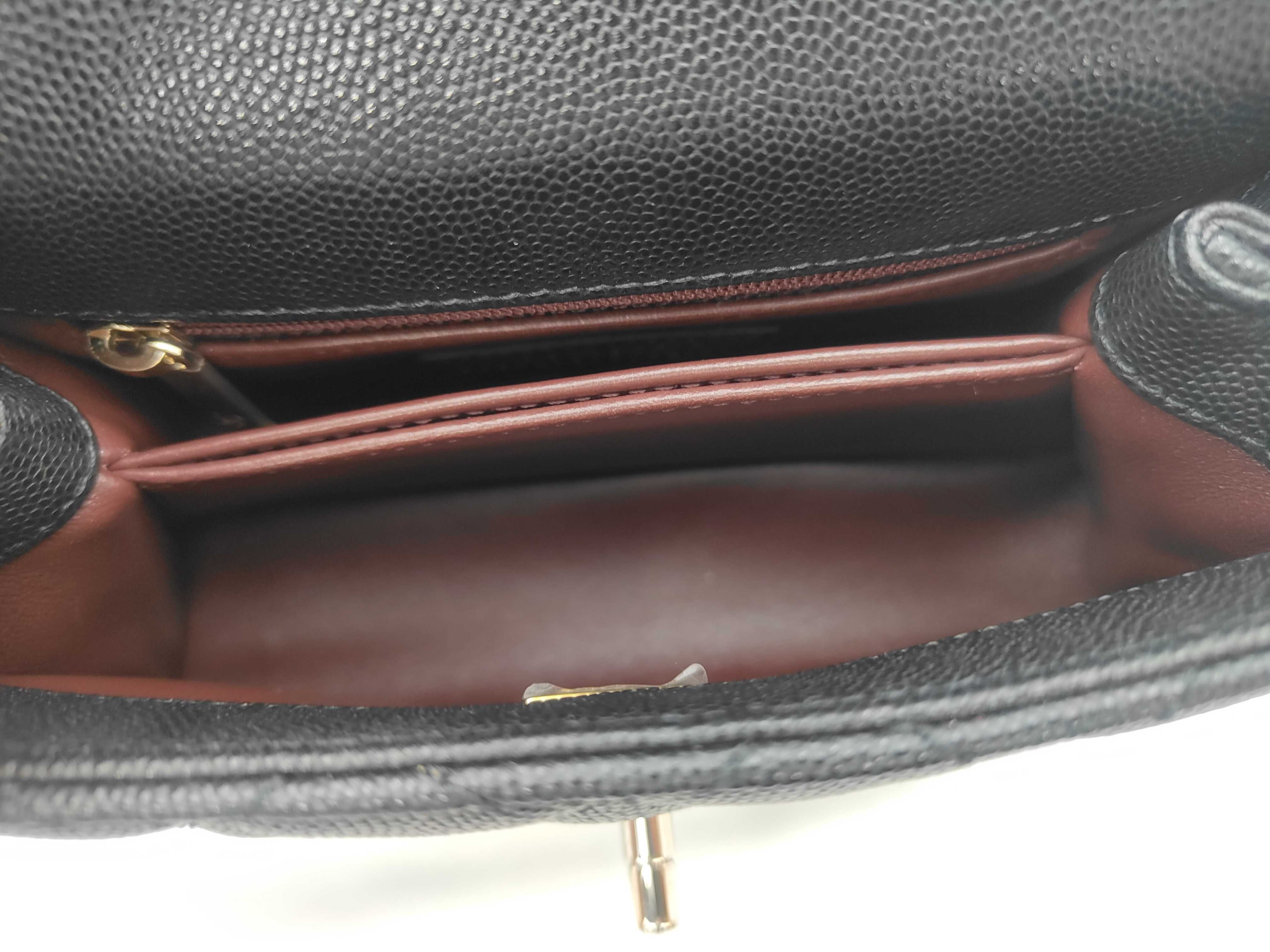 Coco Handle Mini Matelassé Handbag, Caviar Skin Shoulder Bag — view 8