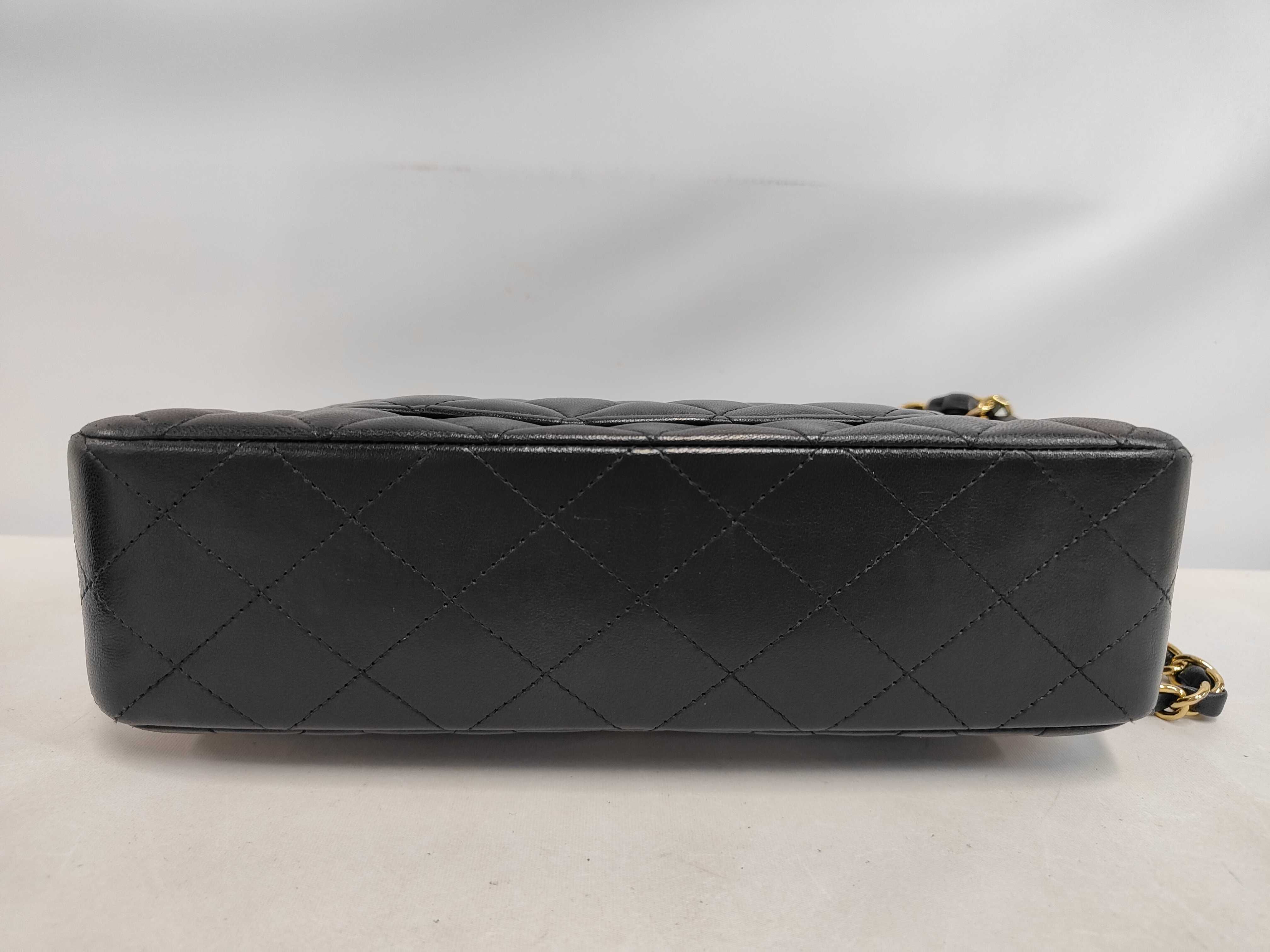 W-Flap 23 Chain Shoulder Bag, Matelassé Lambskin, Black GP — view 4