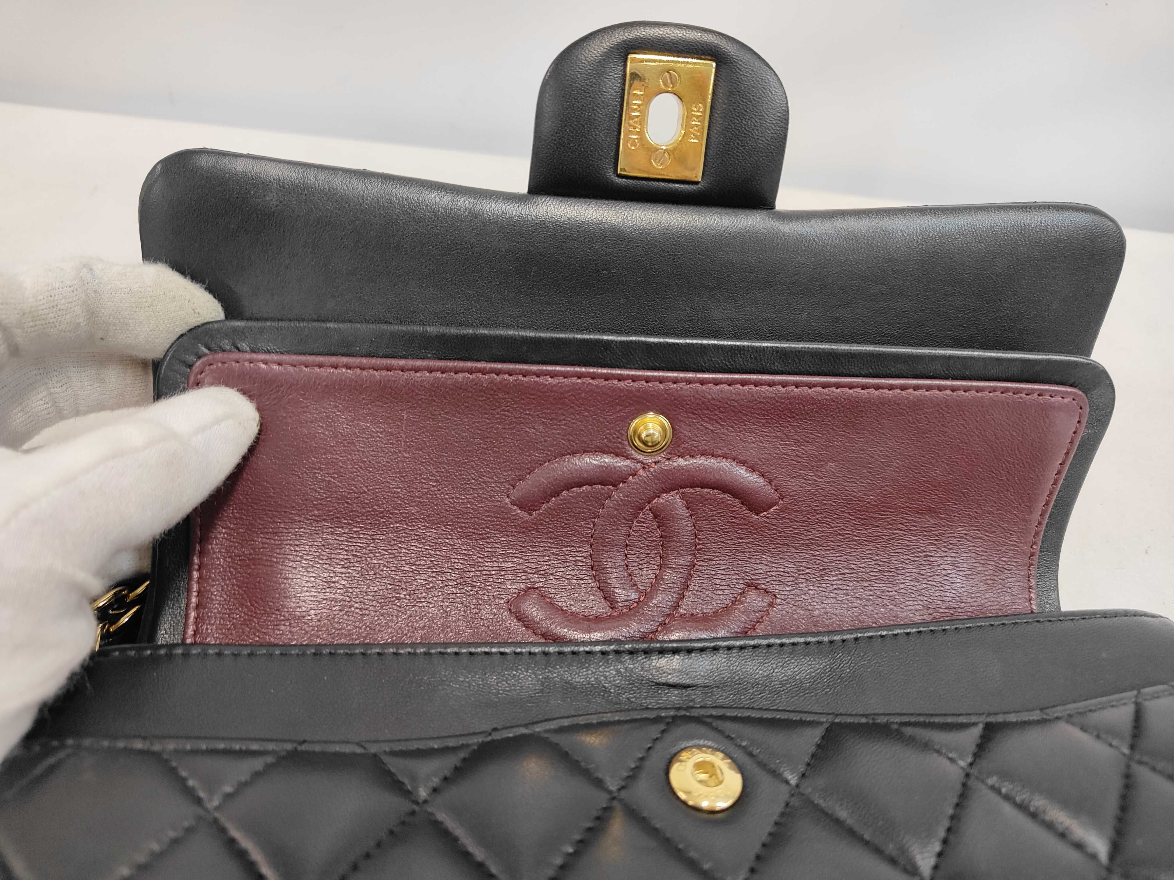W-Flap 23 Chain Shoulder Bag, Matelassé Lambskin, Black GP — view 7