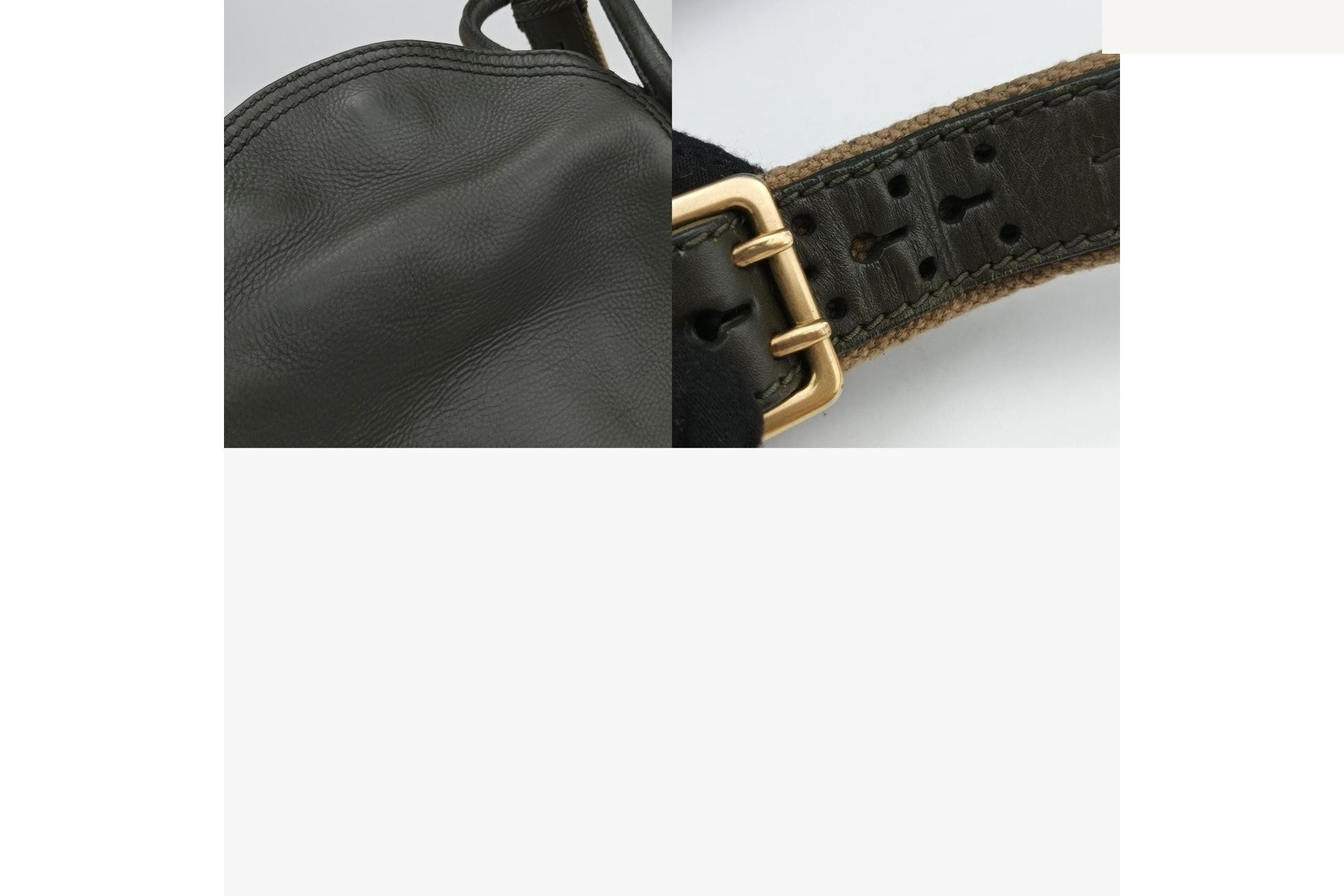Lattice Messenger Bag, Leather, Green — view 10