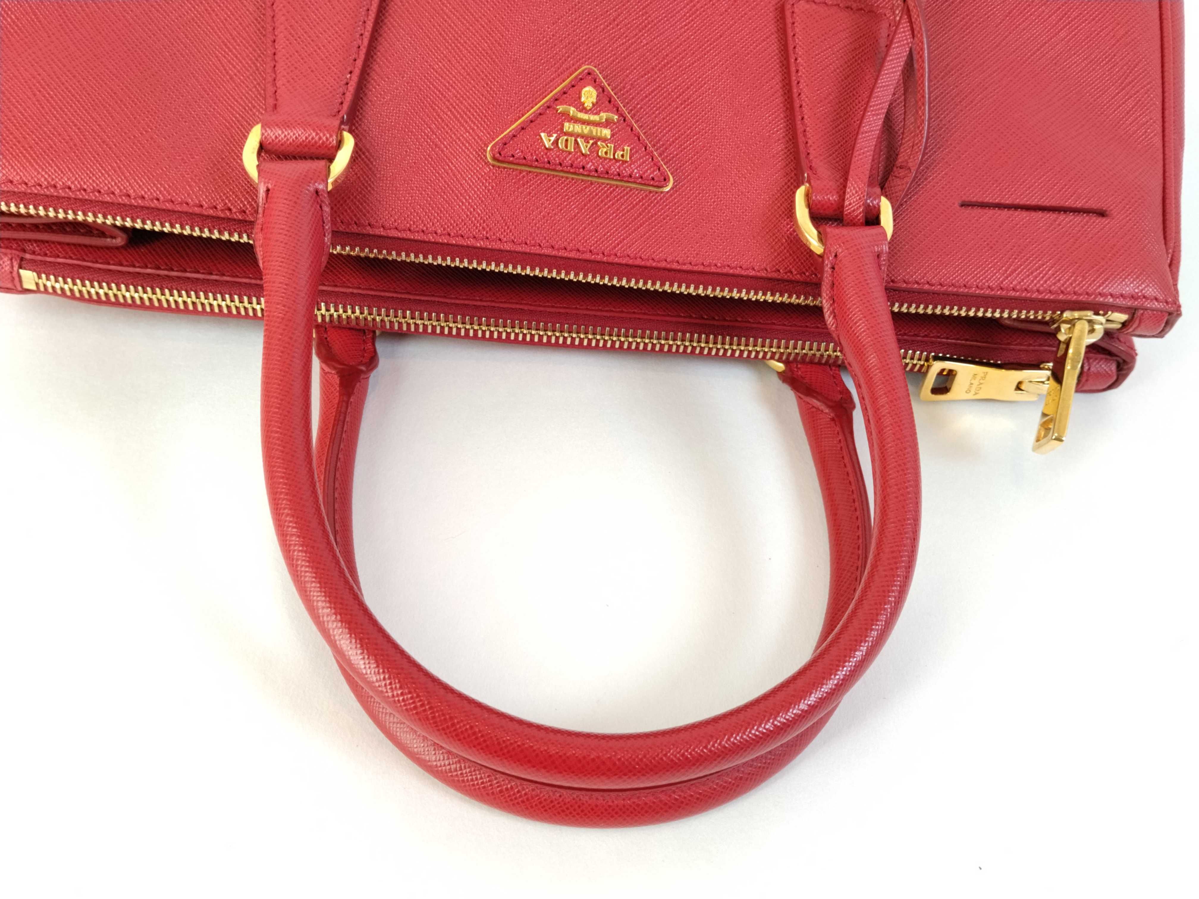 ID- Saffiano Lux cow skin 2-way handbag Red BN2274 handbag — view 3