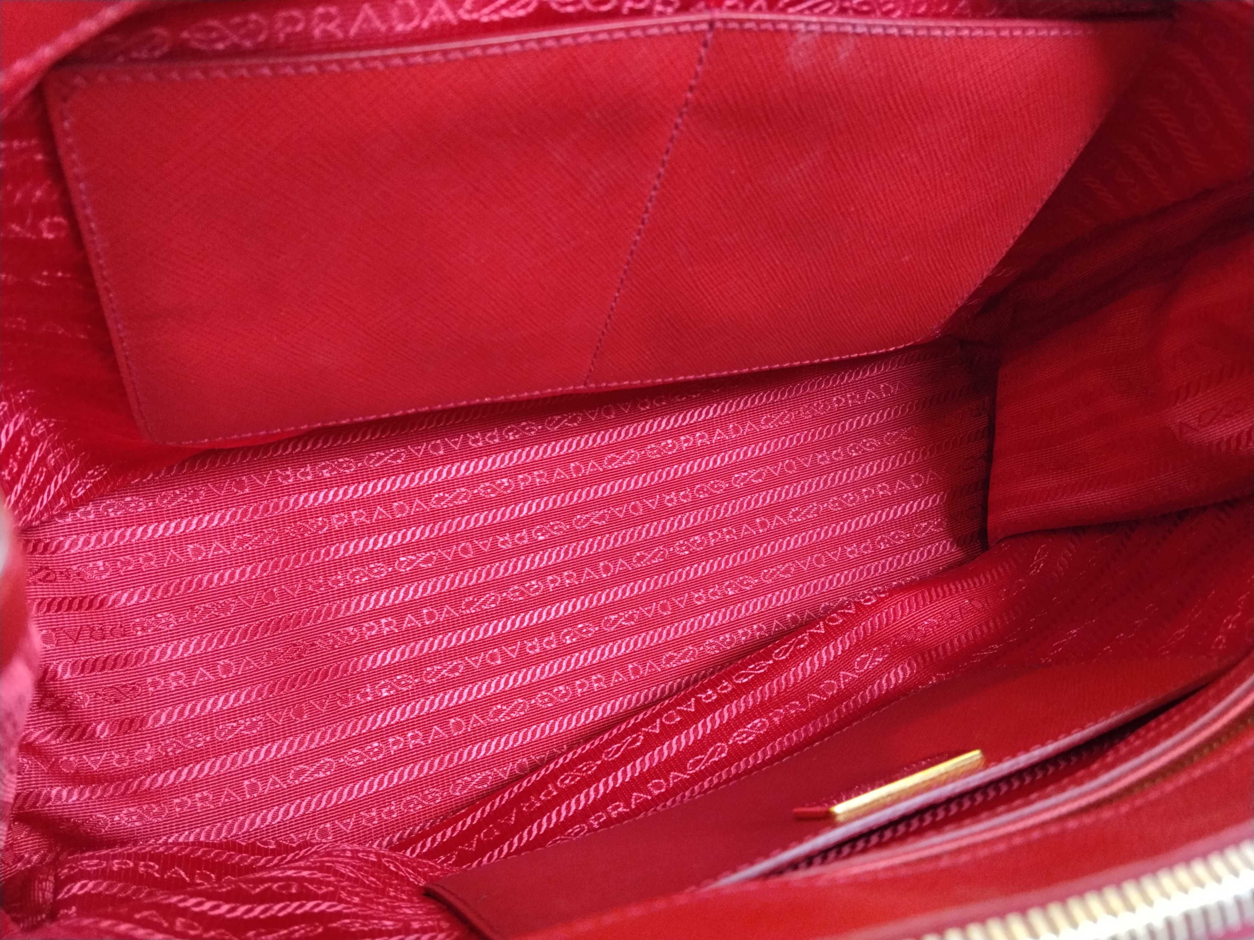 ID- Saffiano Lux cow skin 2-way handbag Red BN2274 handbag — view 8