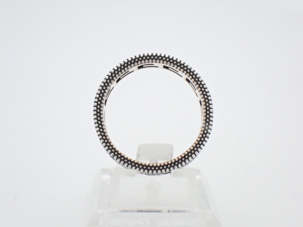 925 Square G Arabesque Ring 5.8g #18.5 — view 3