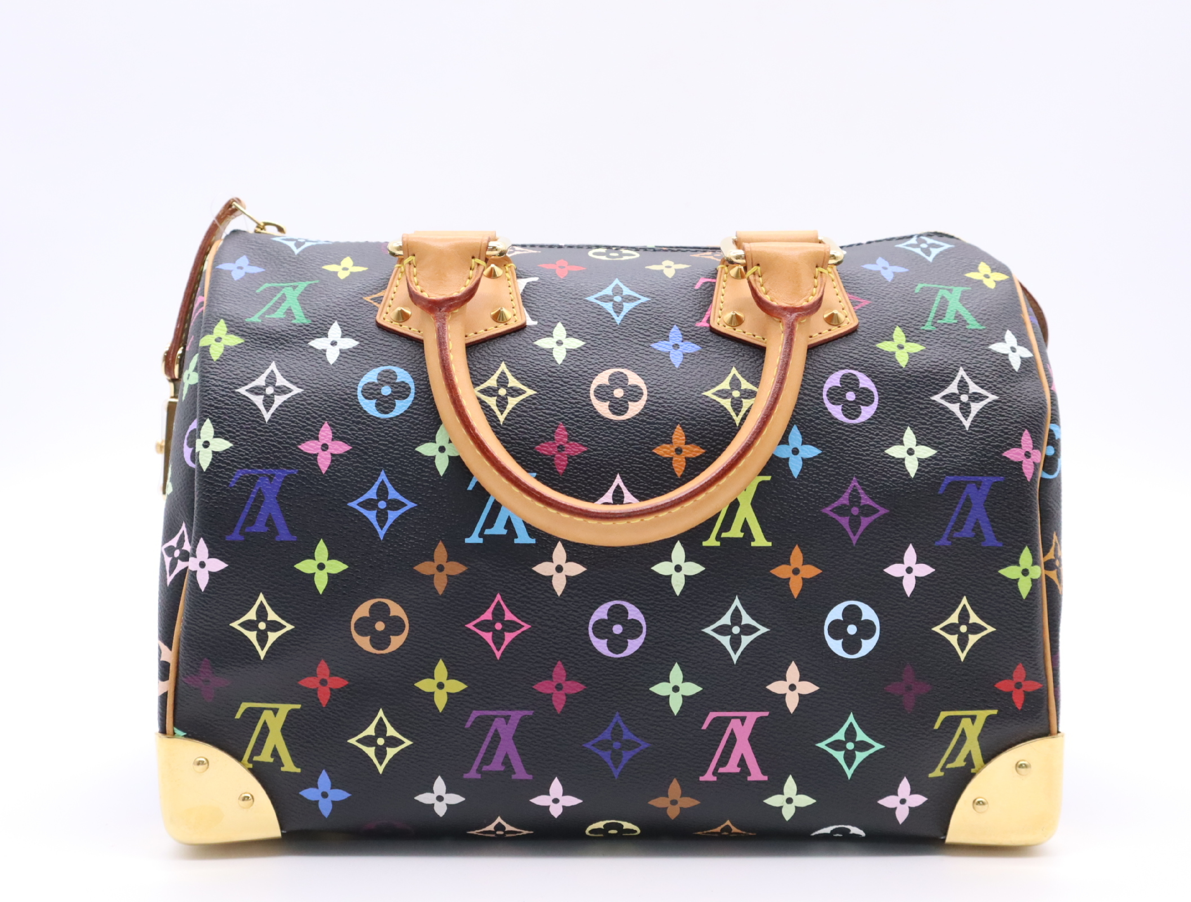 M92642 Multicolor Speedy 30 Noir Handbag with 2 Keys and Clochette — view 2