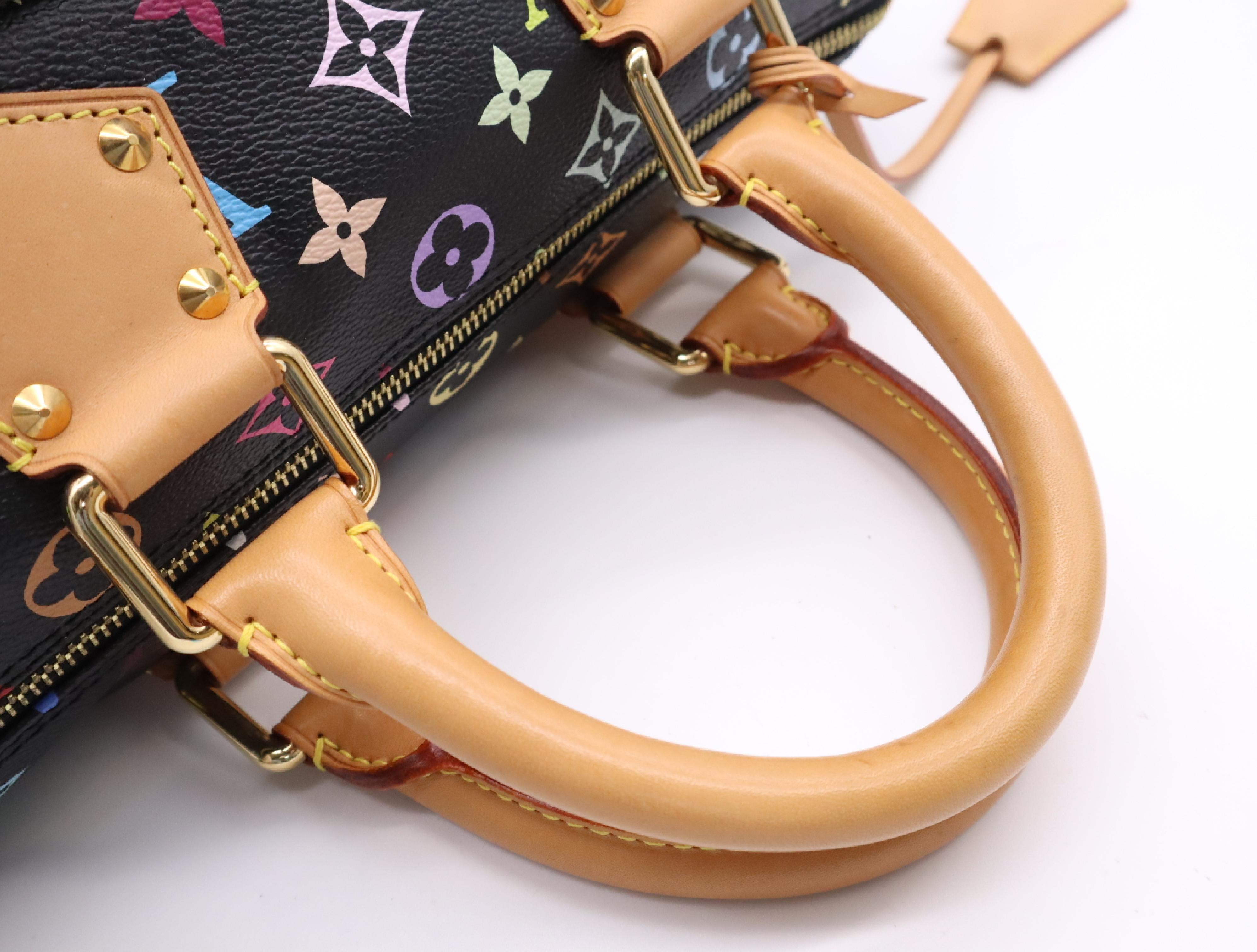 M92642 Multicolor Speedy 30 Noir Handbag with 2 Keys and Clochette — view 12