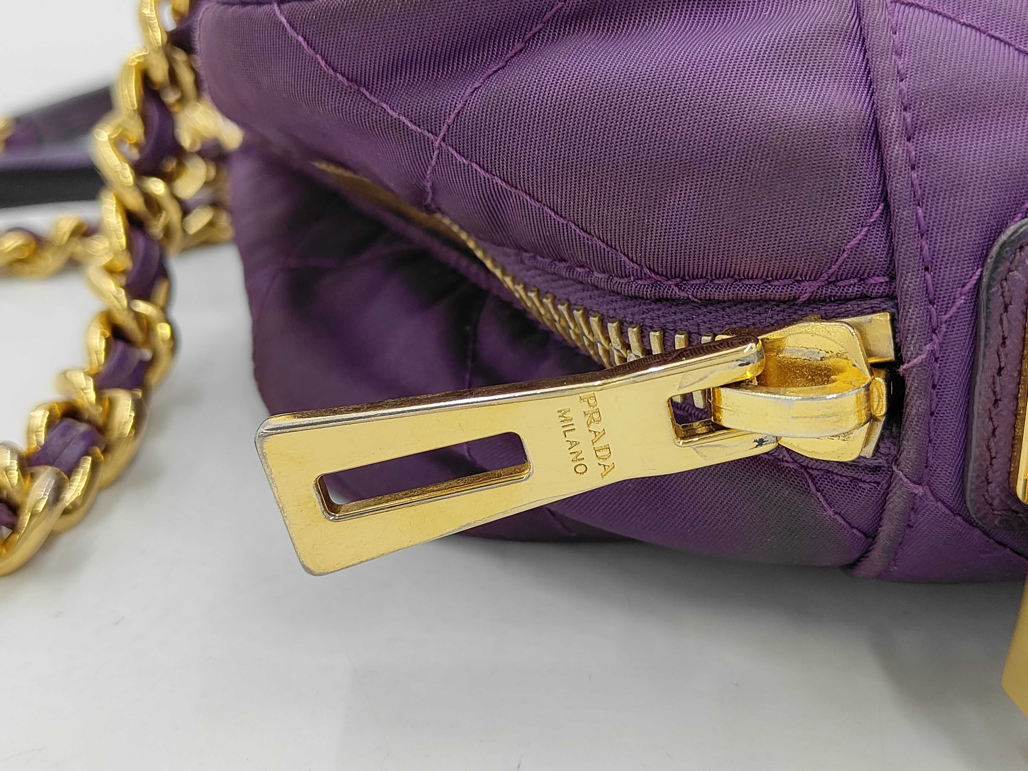 Nylon Purple Shoulder Bag — view 8
