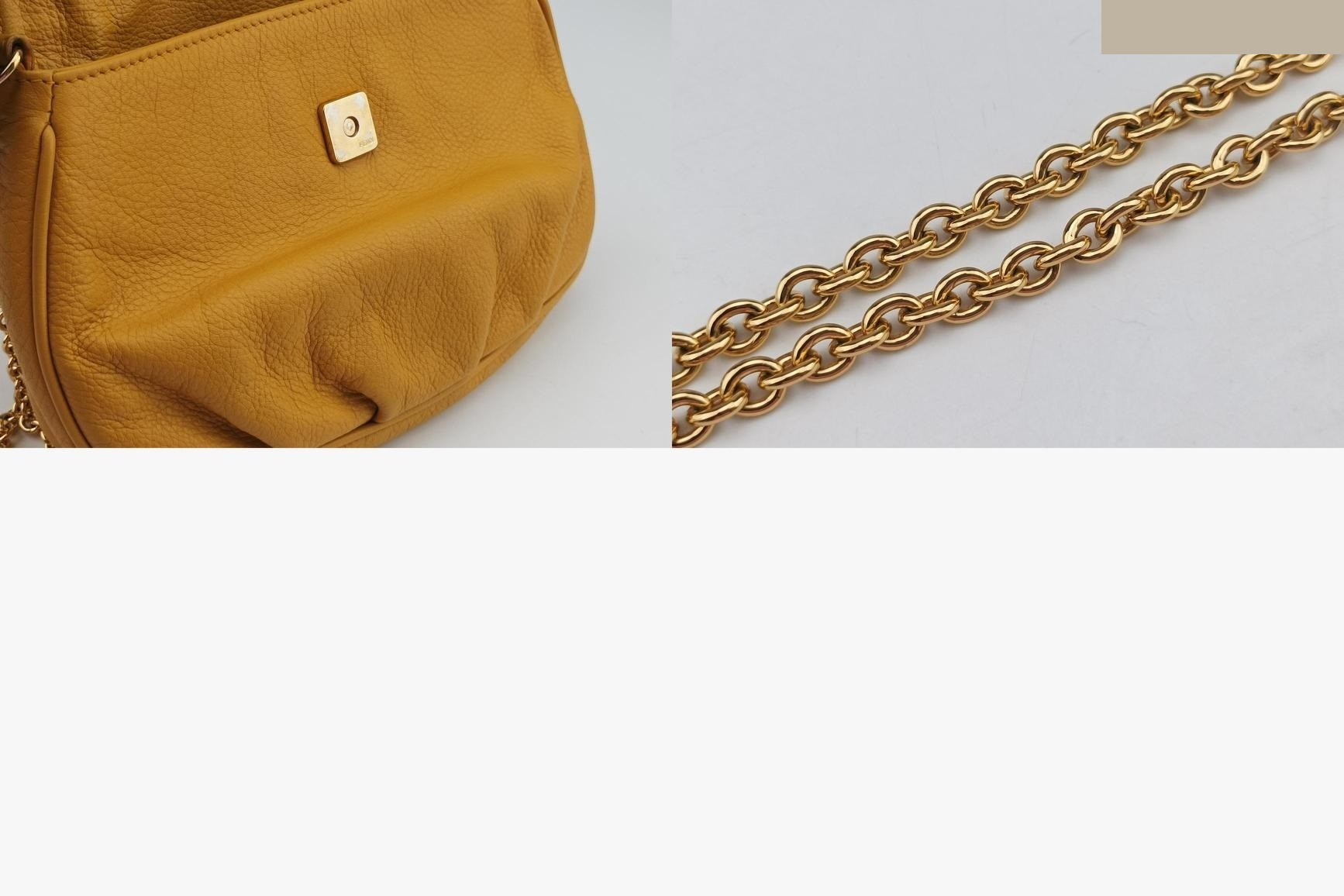 Fendista Pochette Leather Yellow — view 11