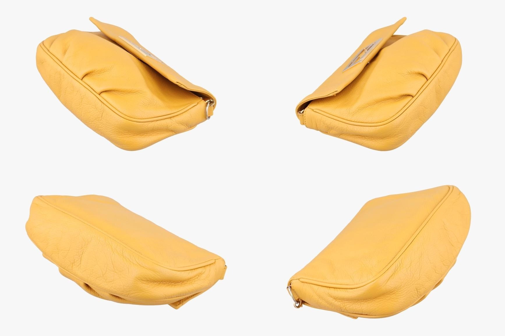 Fendista Pochette Leather Yellow — view 4