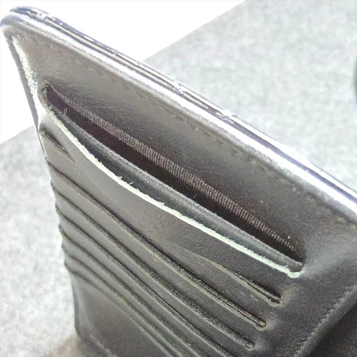 Matelassé Patent Leather Long Wallet, Black, Silver Hardware, 13732748 — view 10