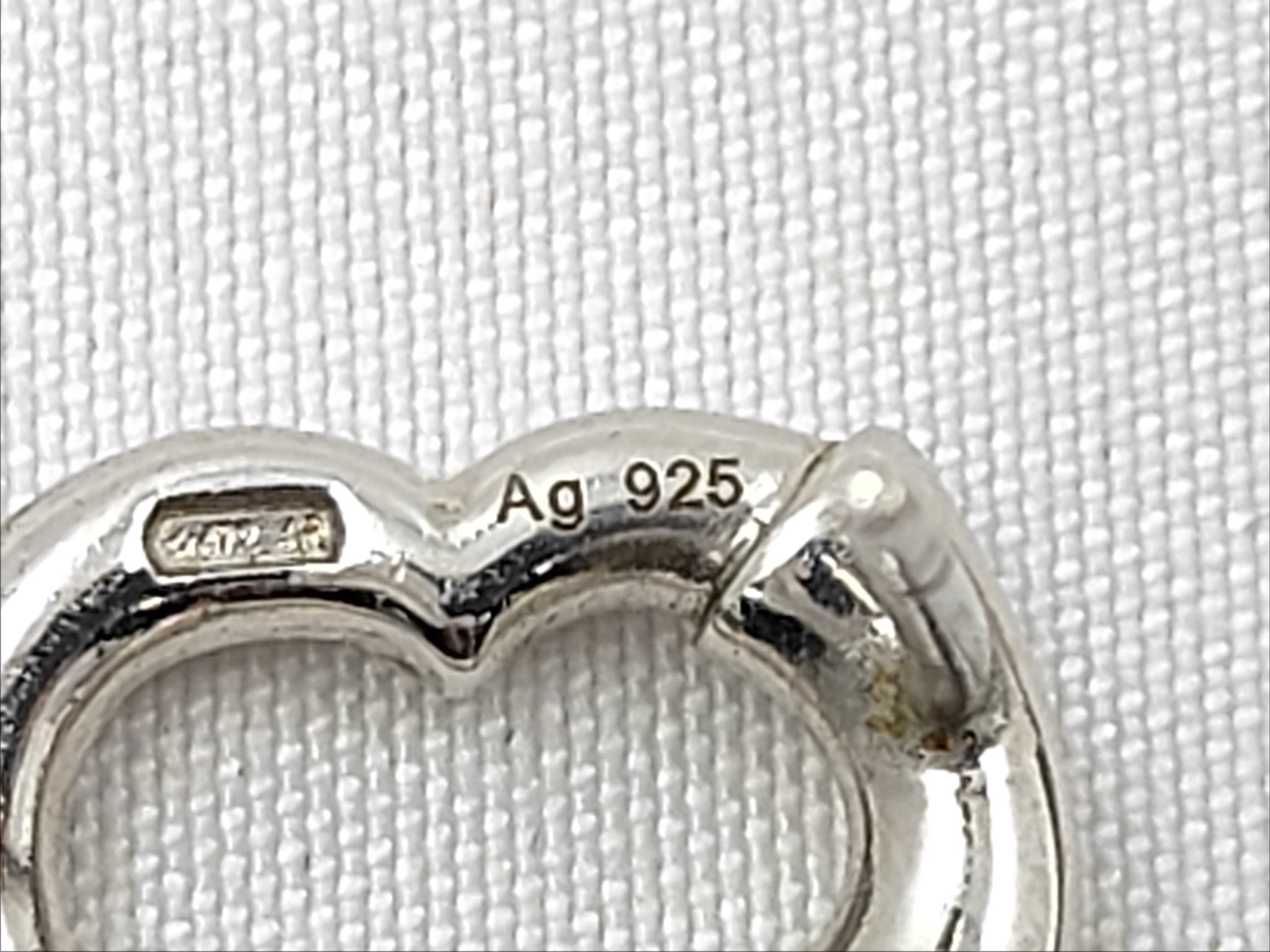Ag925 heart earrings — view 6