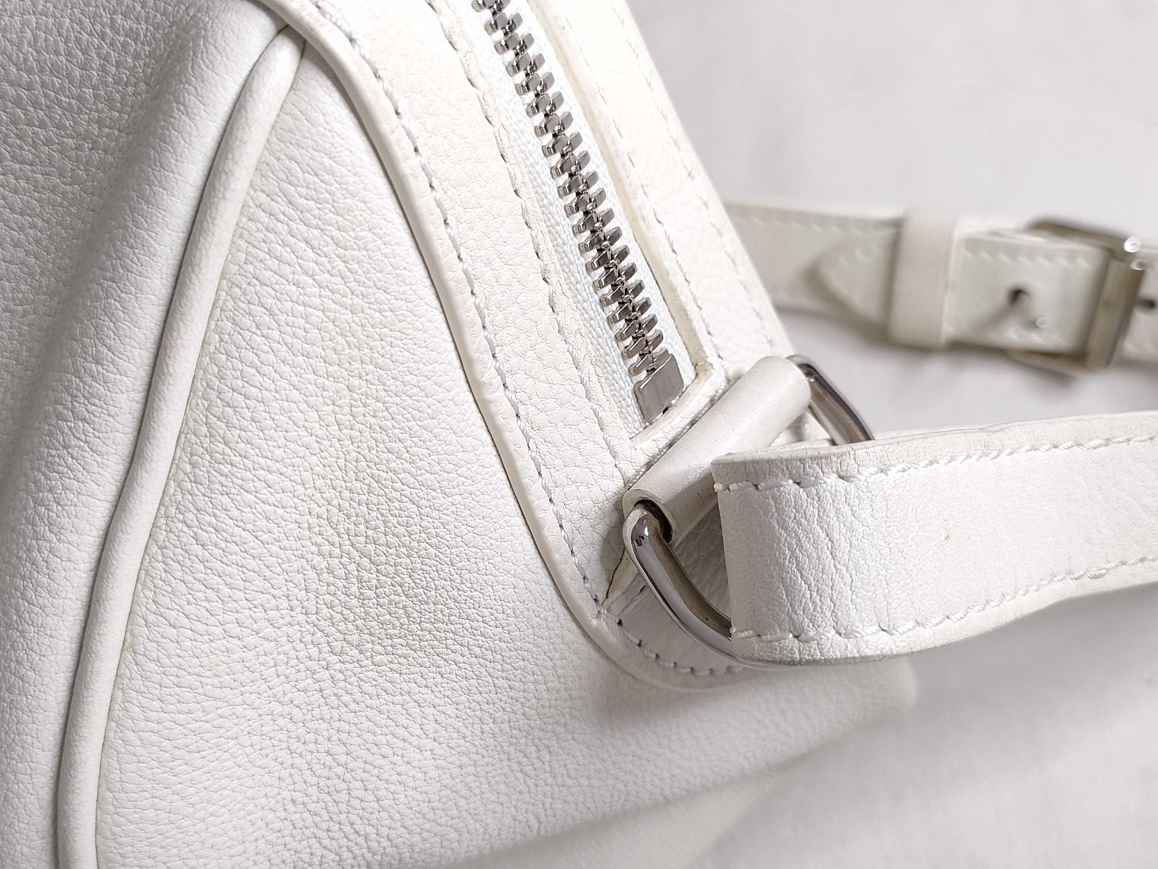 ID- Cowskin White Speedy 30cm Handbag SHW — view 15