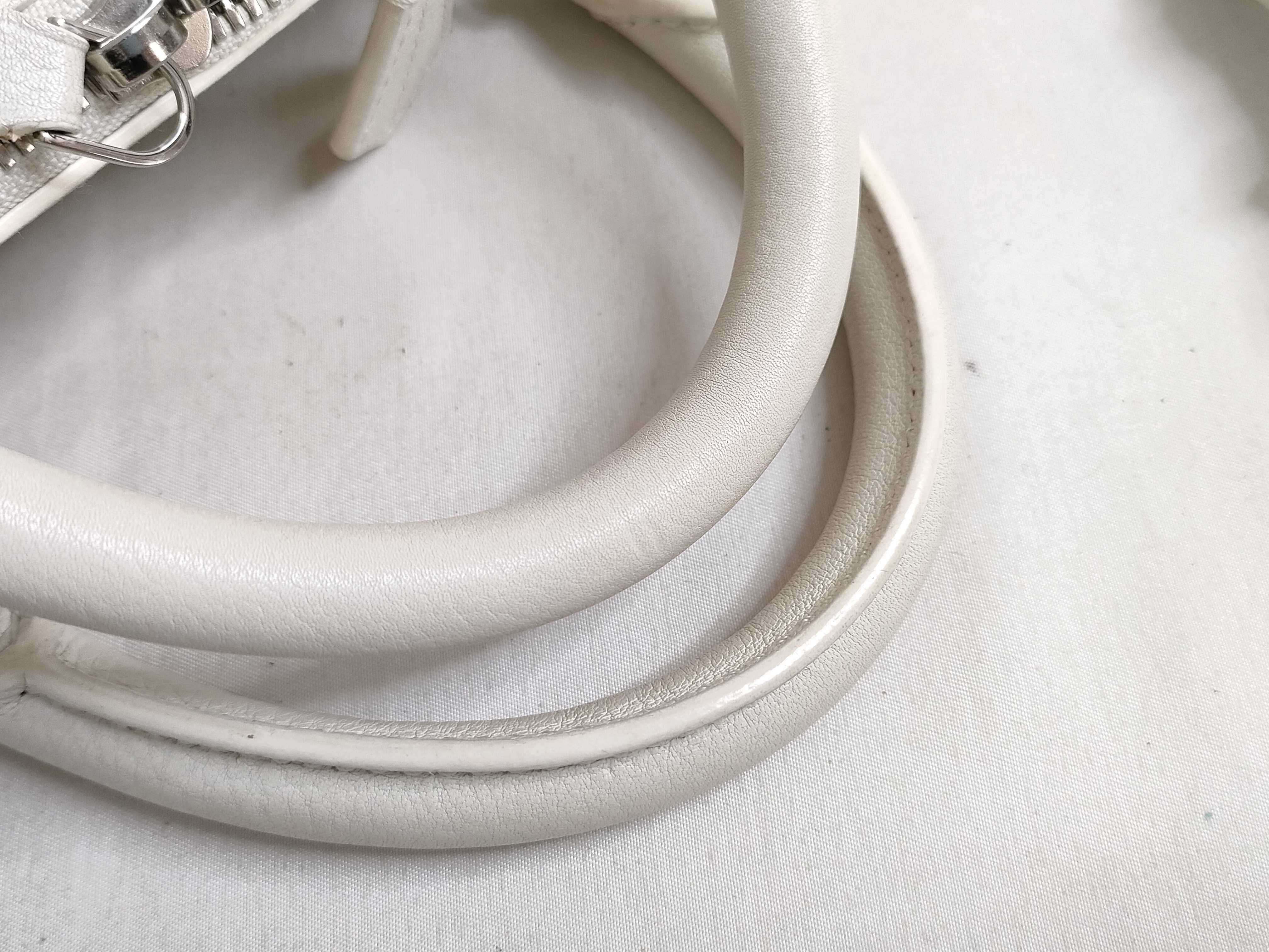 ID- Cowskin White Speedy 30cm Handbag SHW — view 4