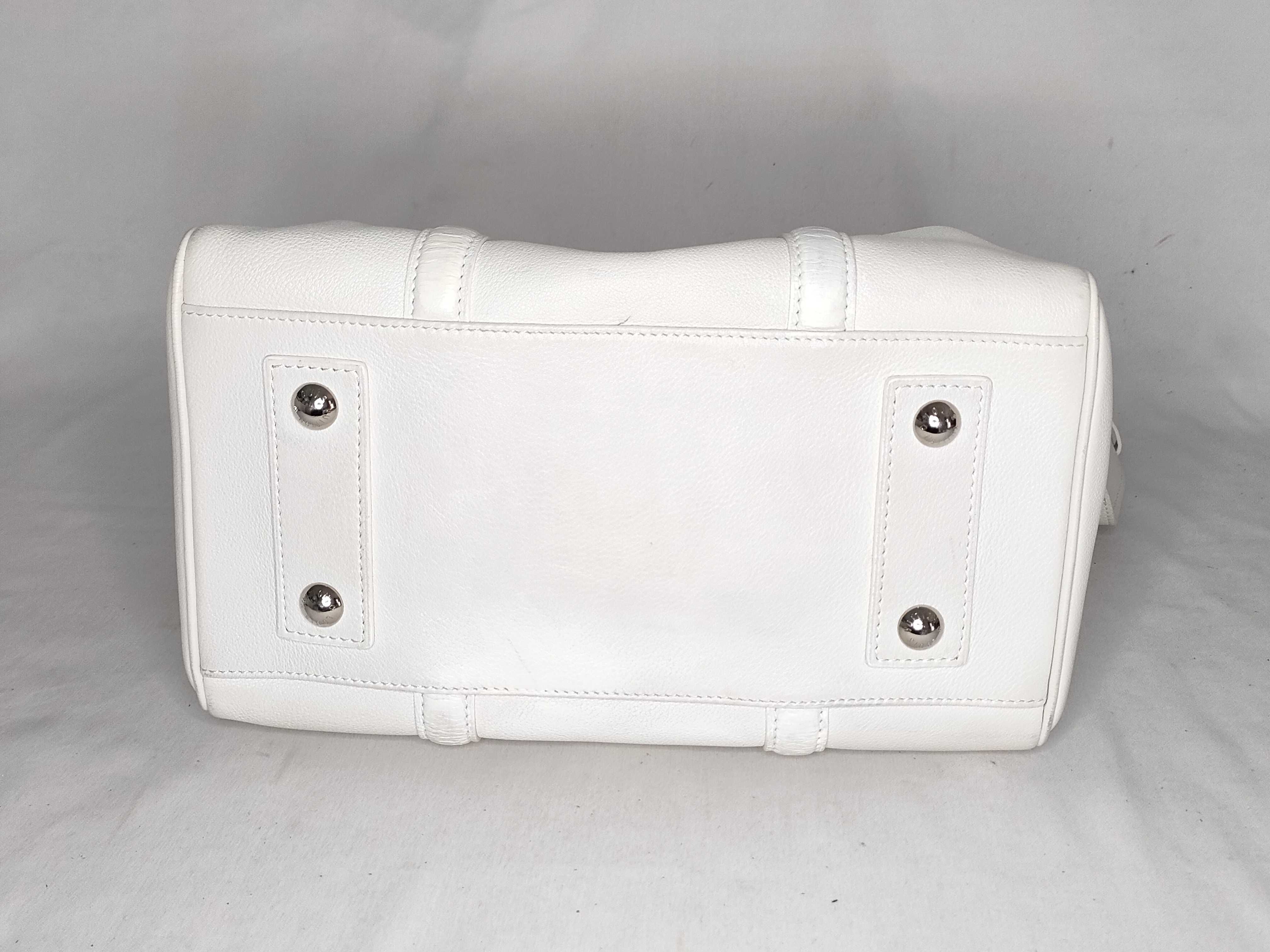 ID- Cowskin White Speedy 30cm Handbag SHW — view 8
