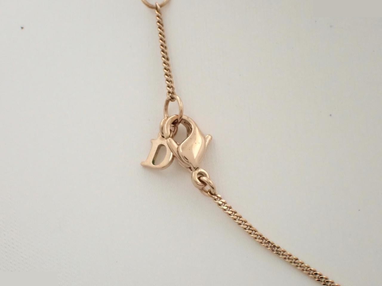Cross Rhinestone Gold Necklace Chain (approx. 44cm) — view 2
