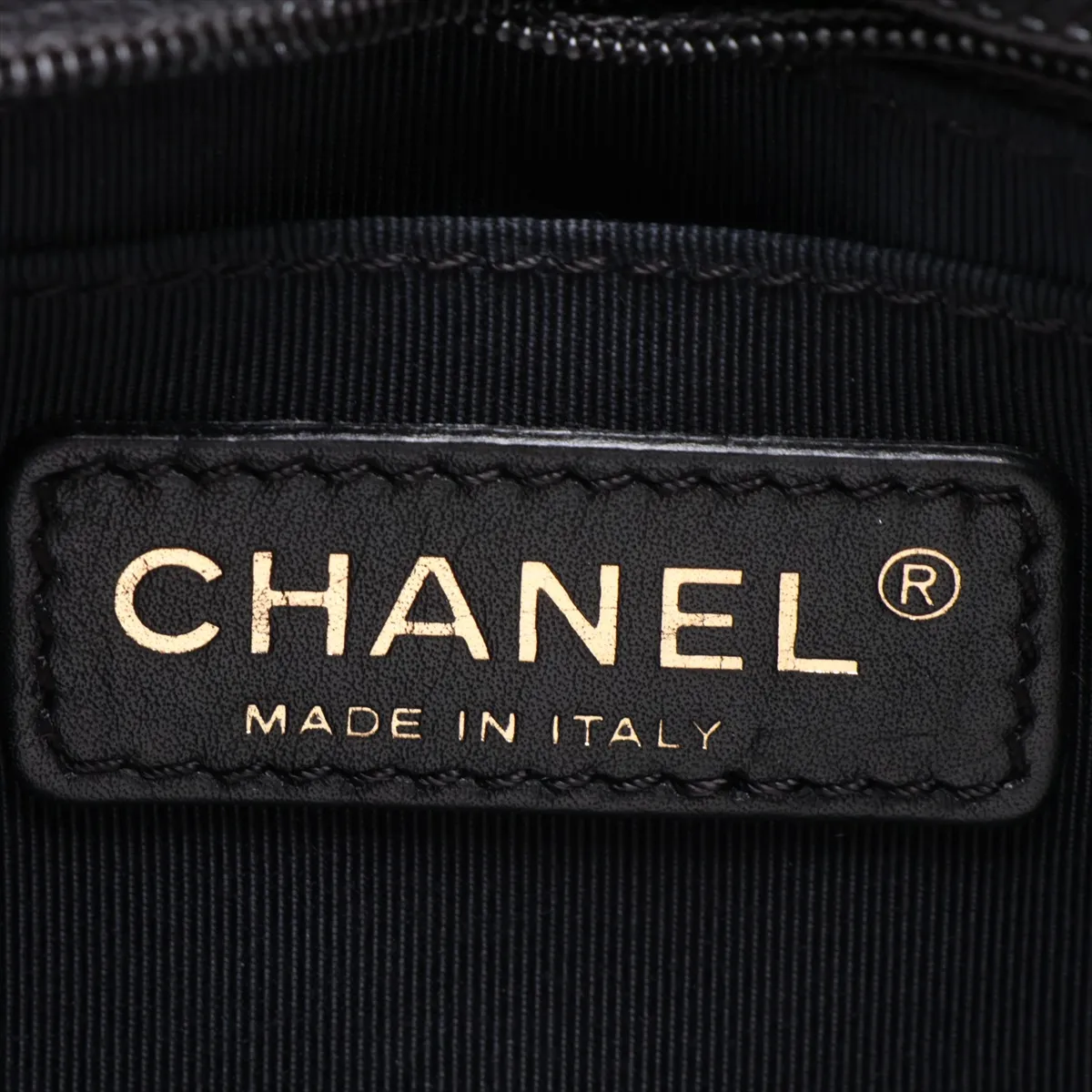 Matelassé Lambskin Single Flap Double Chain Bag Charm, Black with Gold Hardware, 13445225, Serial Number 13 — view 8