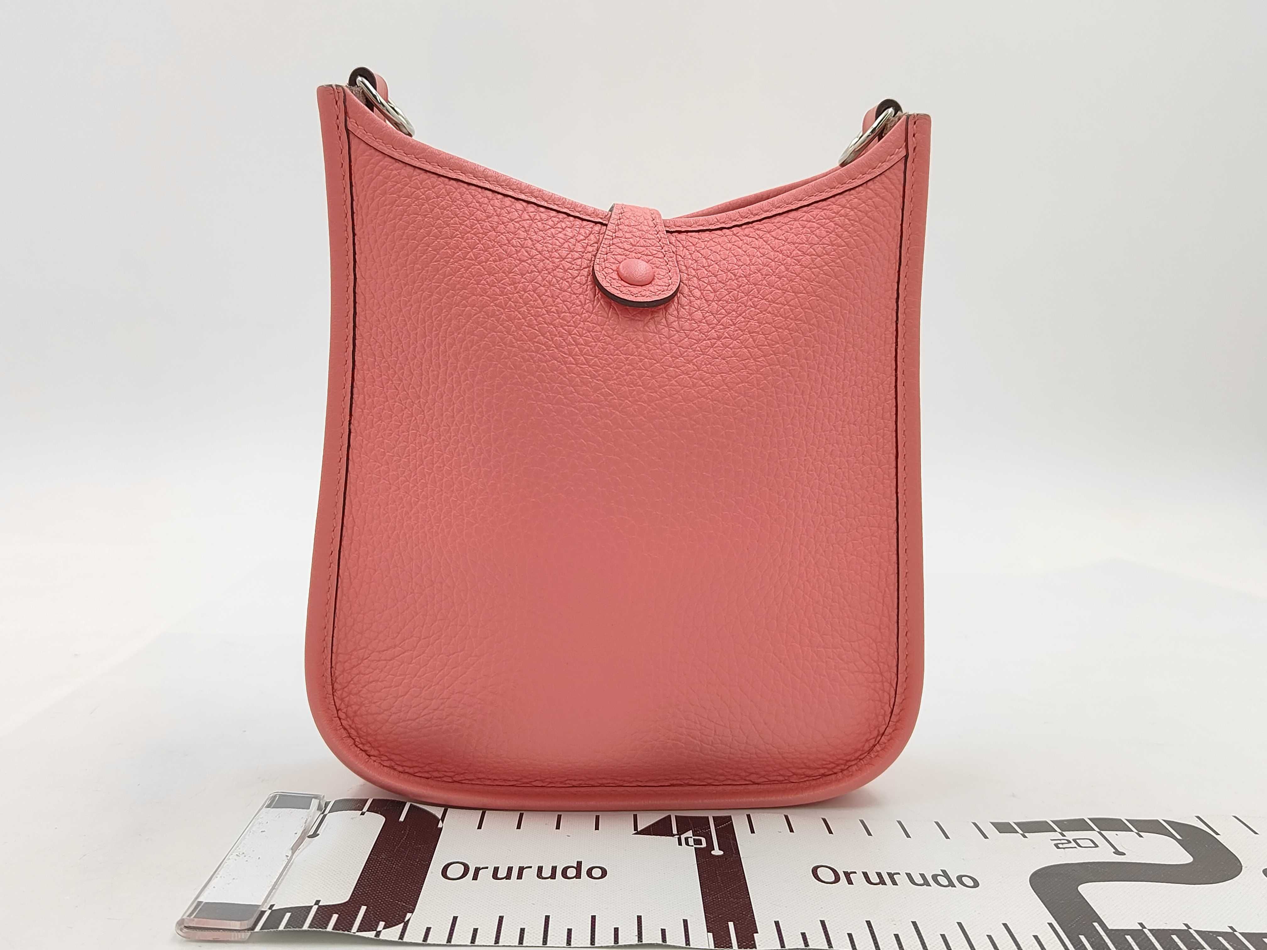 Evelyne TPM Taurillon Rose Azalee Shoulder Bag (A stamp) — view 2