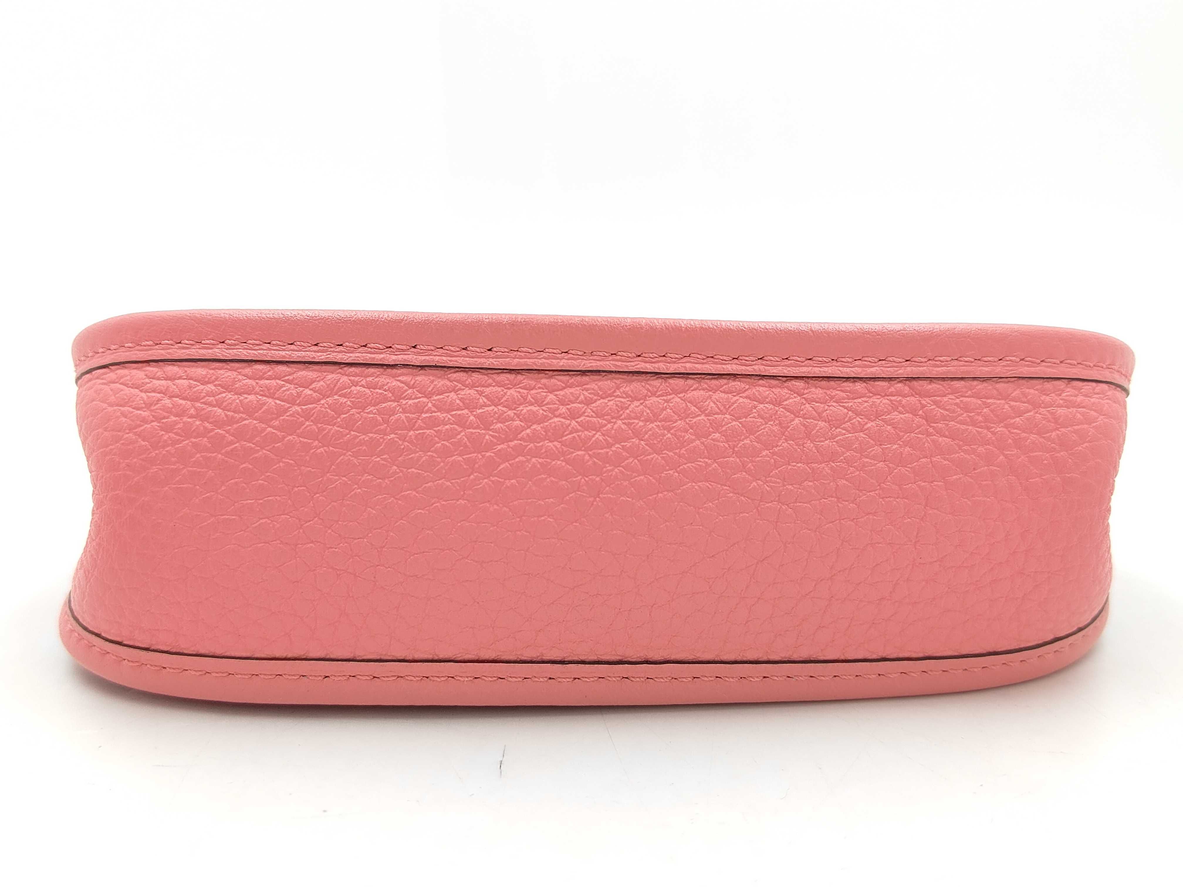 Evelyne TPM Taurillon Rose Azalee Shoulder Bag (A stamp) — view 3