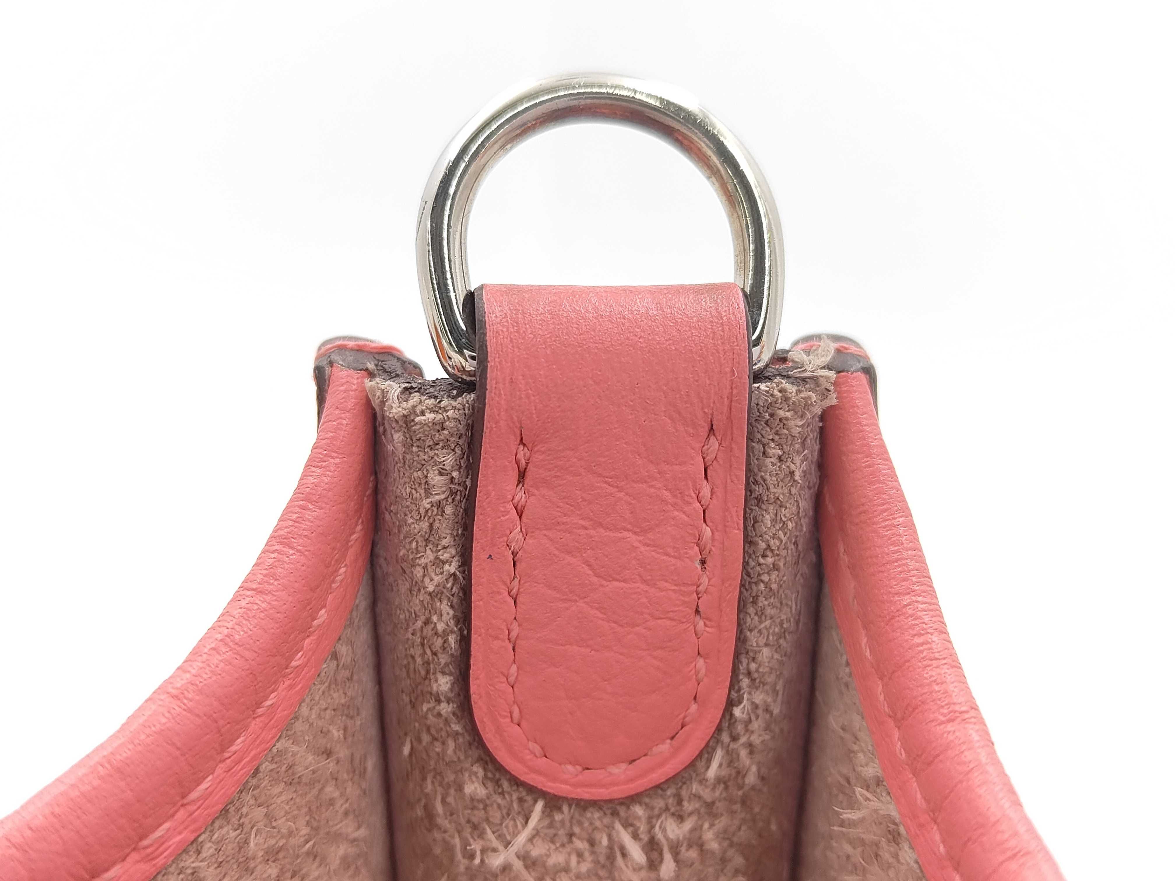 Evelyne TPM Taurillon Rose Azalee Shoulder Bag (A stamp) — view 6