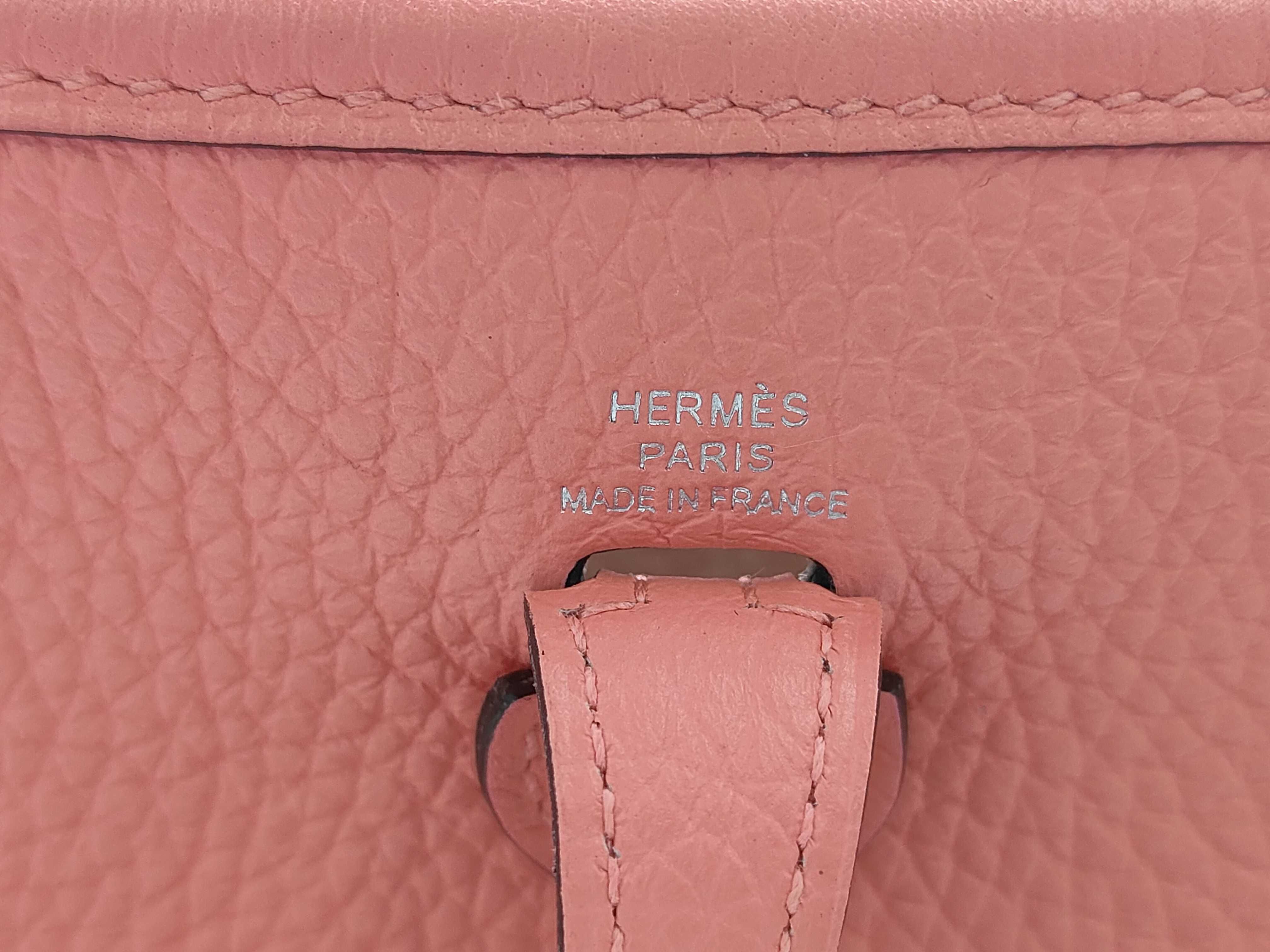 Evelyne TPM Taurillon Rose Azalee Shoulder Bag (A stamp) — view 9