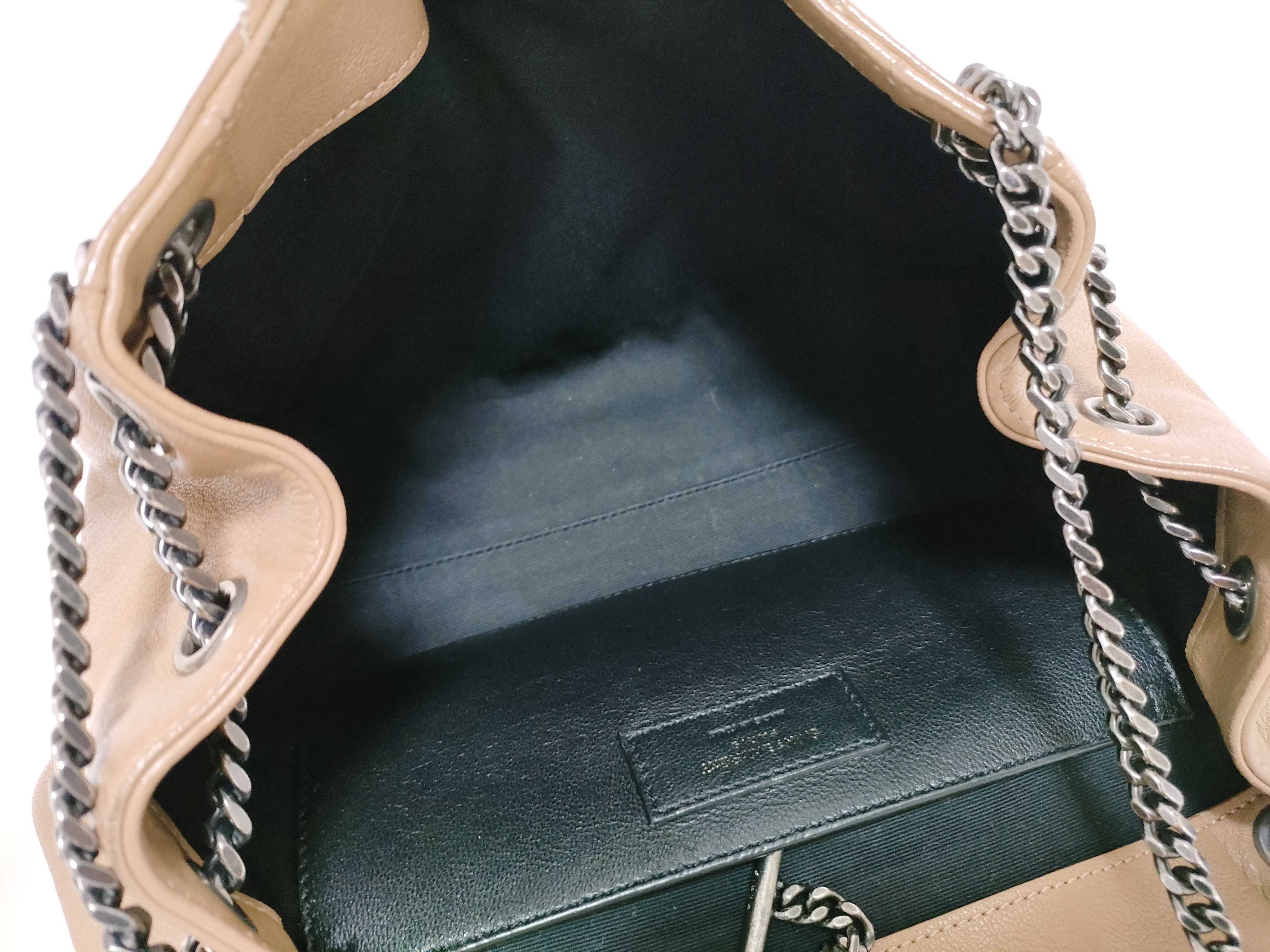 Paris Monogram Leather Chain Shoulder Bag, Beige, 442906 (Shoulder Bag) — view 10