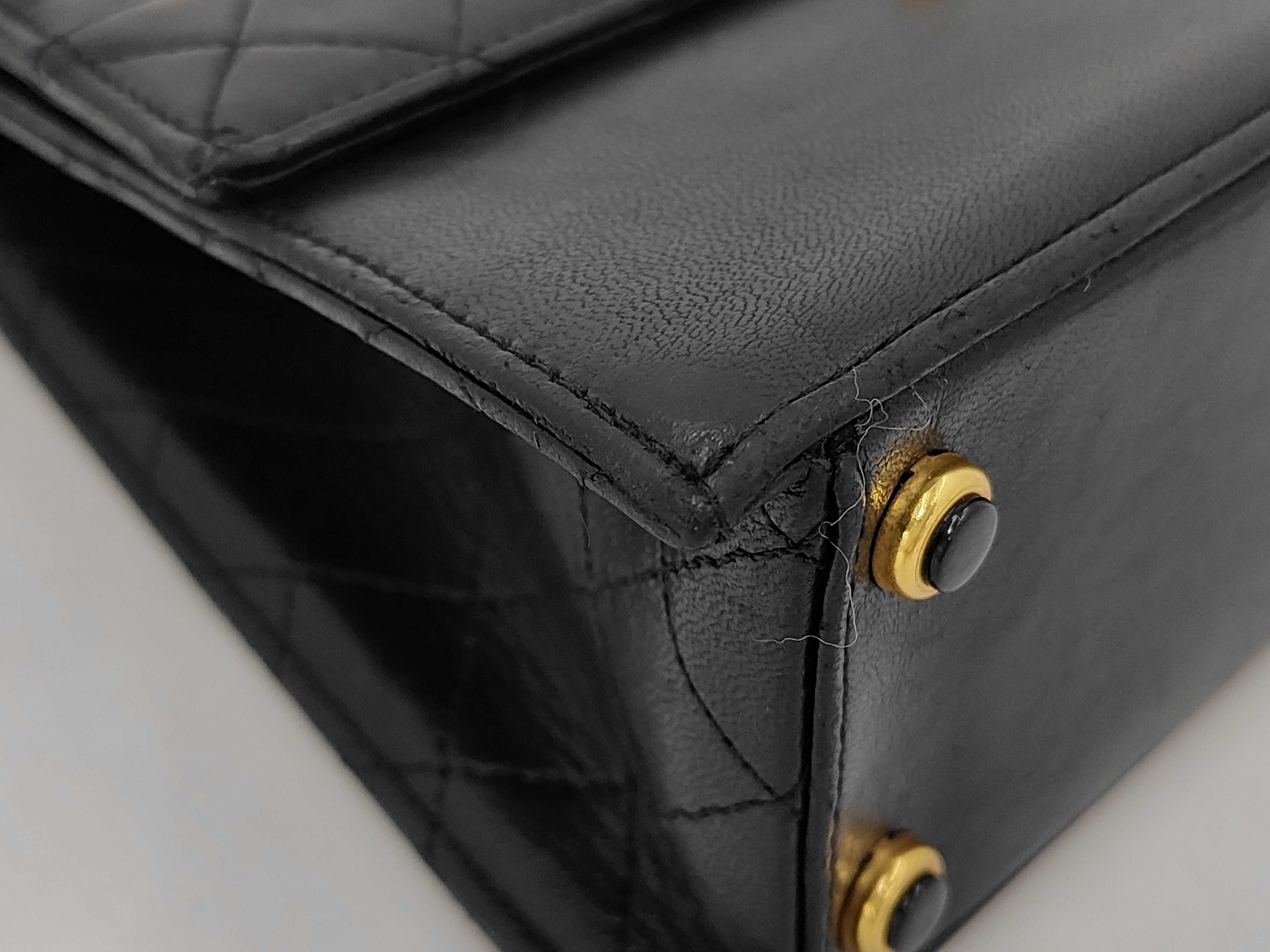 Trapezoidal Turnlock Chain Shoulder Bag — view 3