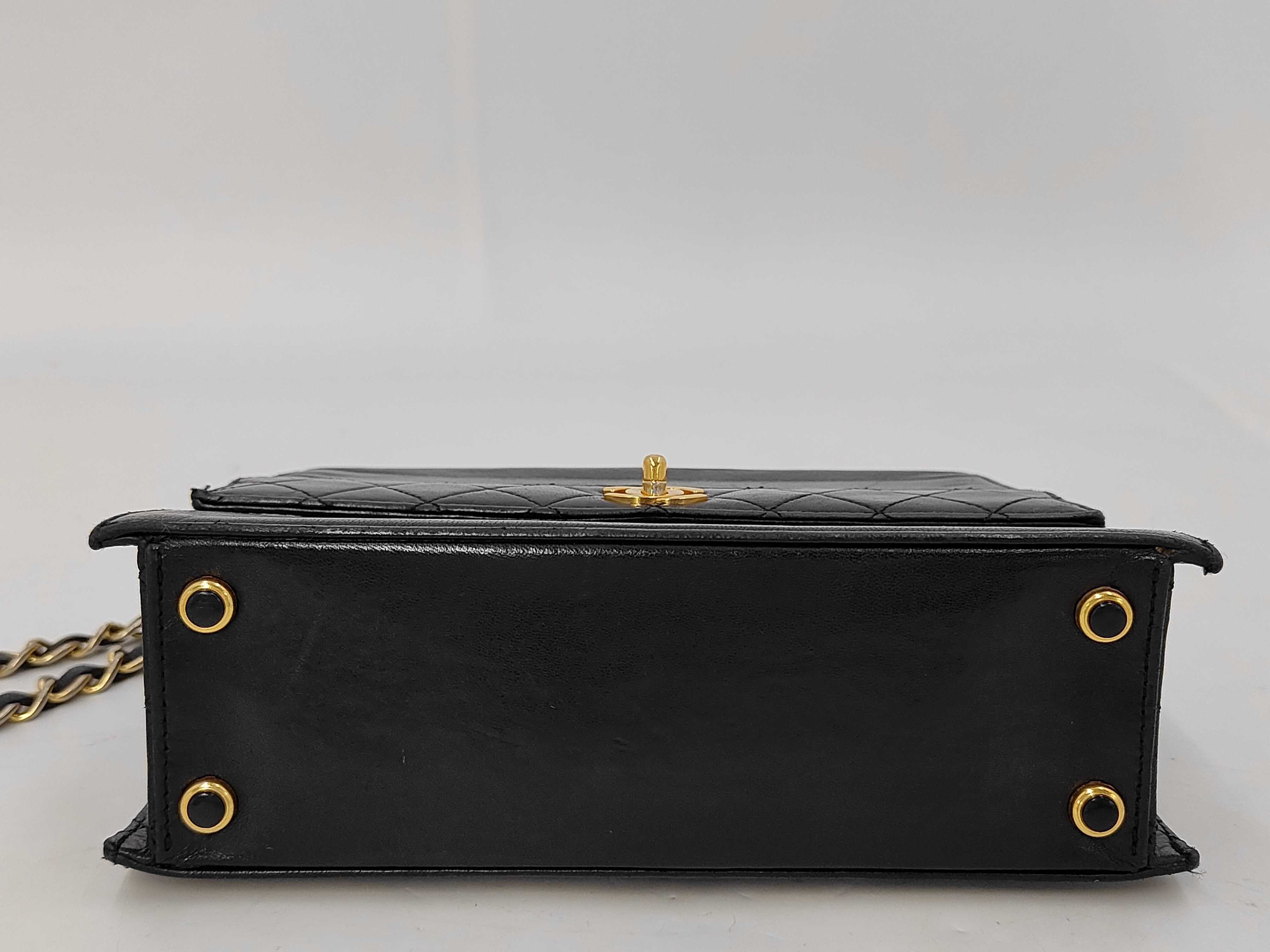 Trapezoidal Turnlock Chain Shoulder Bag — view 4