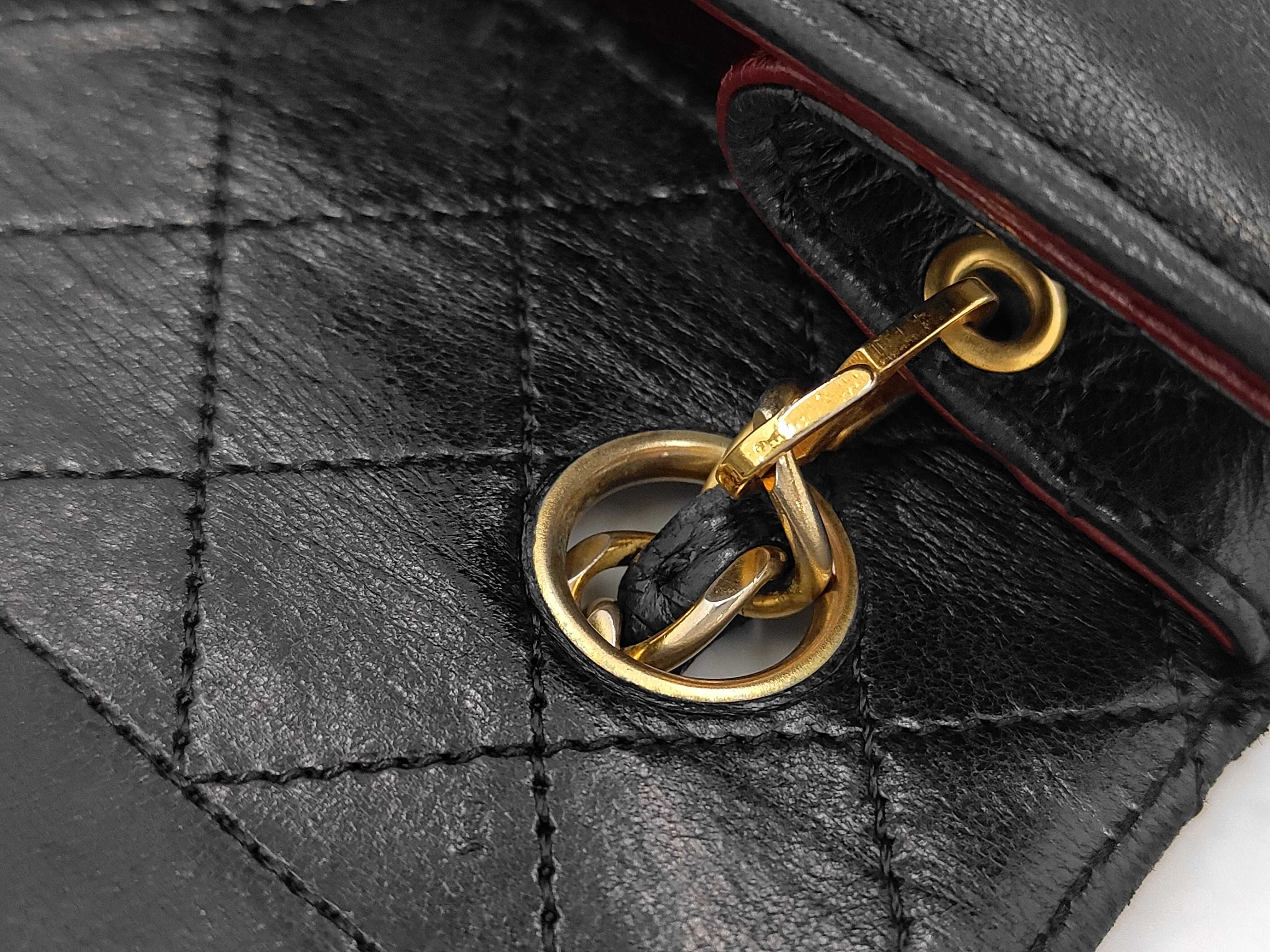Trapezoidal Turnlock Chain Shoulder Bag — view 7
