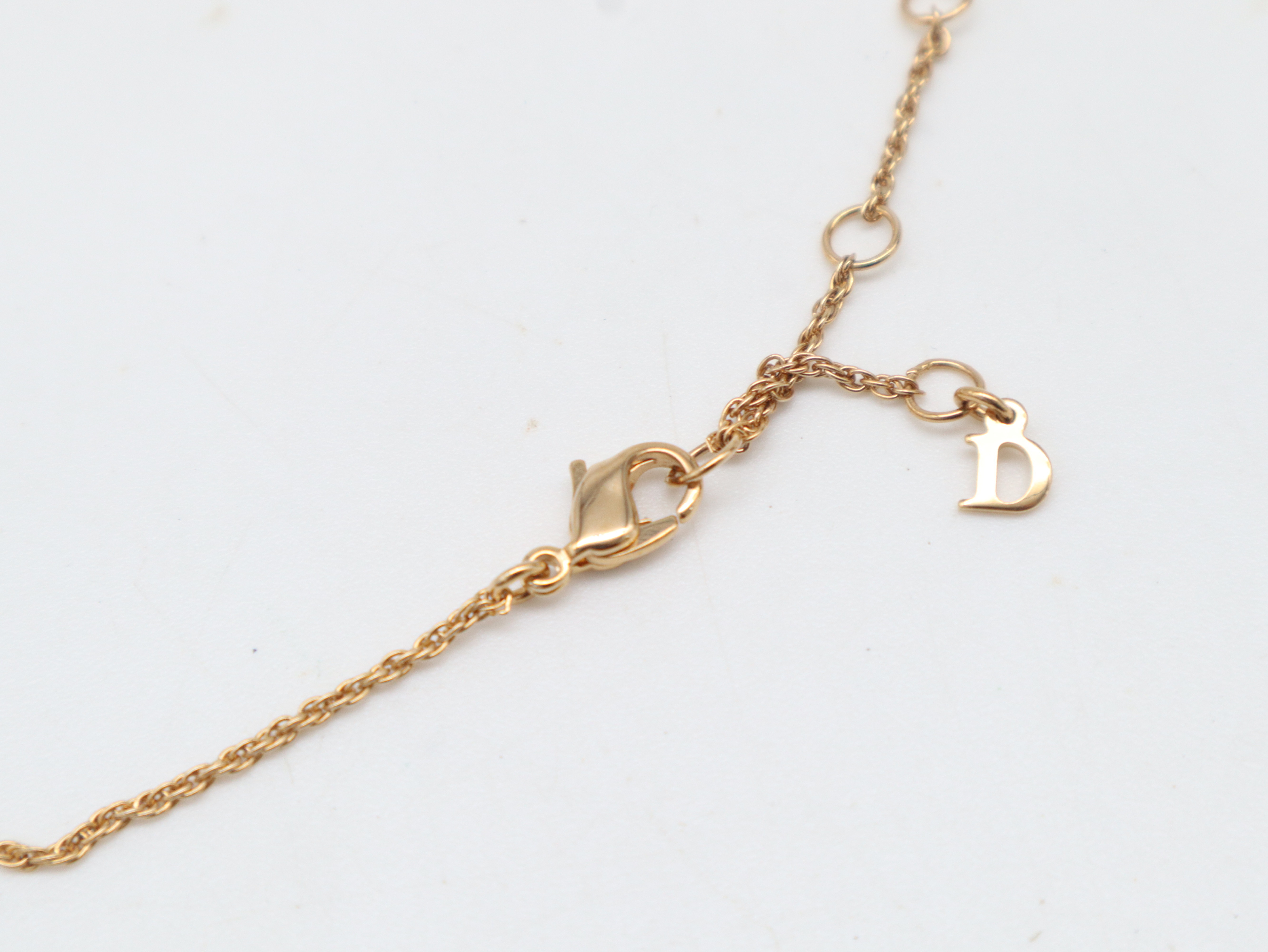 Bird Motif Necklace GP Rhinestone Necklace — view 2