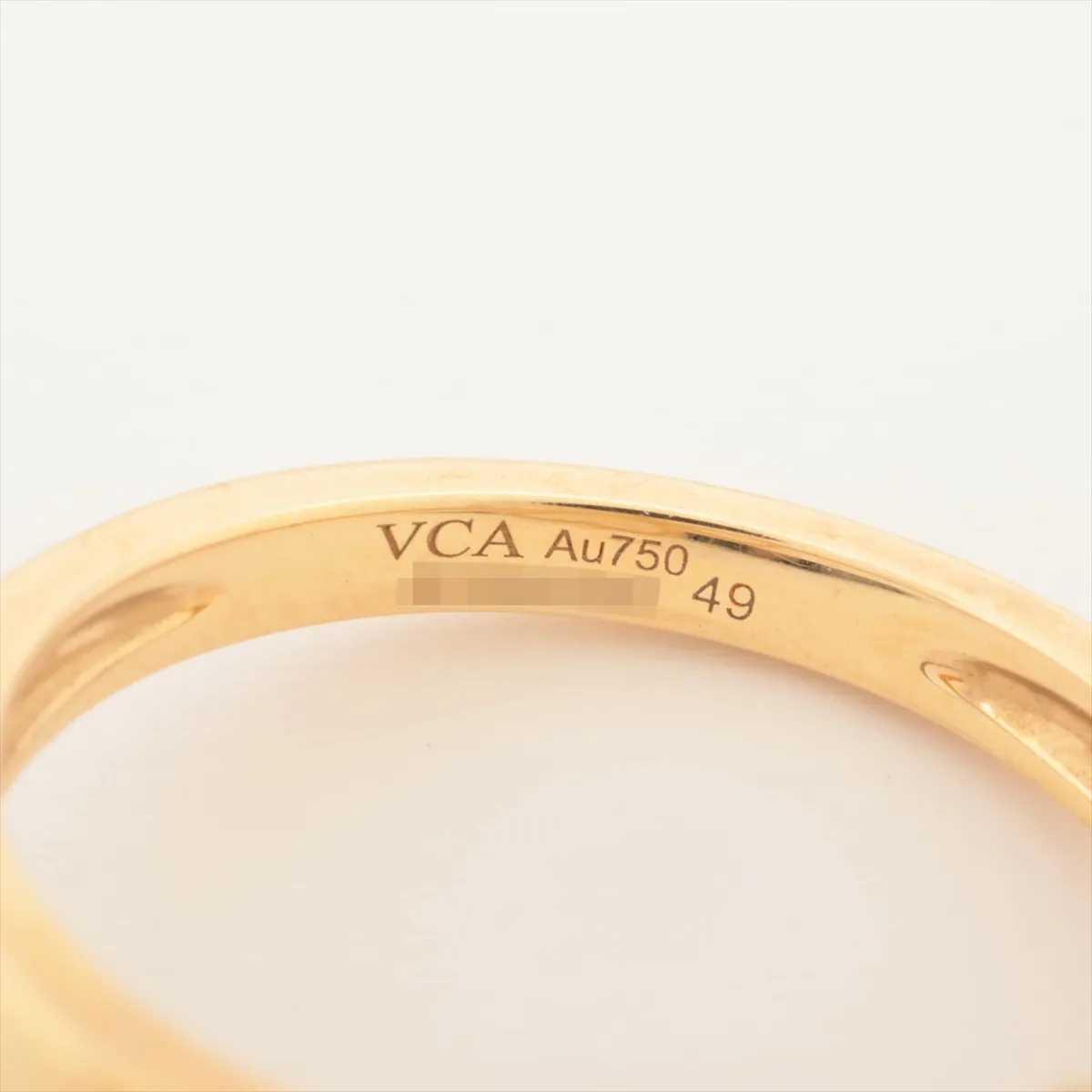Sweet Alhambra F-Yearge Shell Diamond Ring 750 (Yellow Gold) 5.1g Size 49 JE458599 (Dents, — view 3