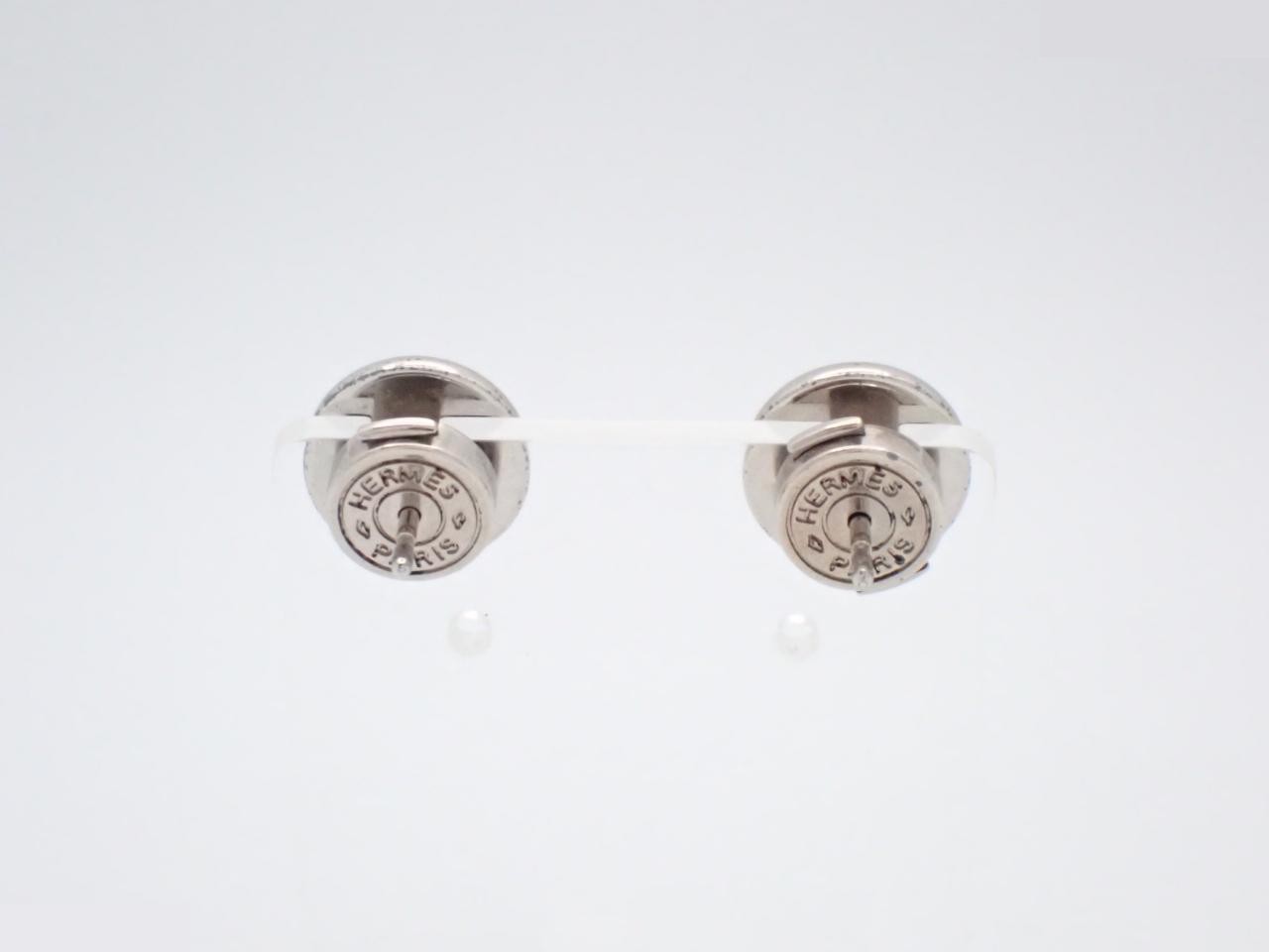 Ex-Libris earrings, blue and silver. — view 2