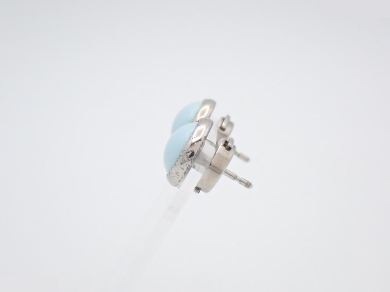 Ex-Libris earrings, blue and silver. — view 3