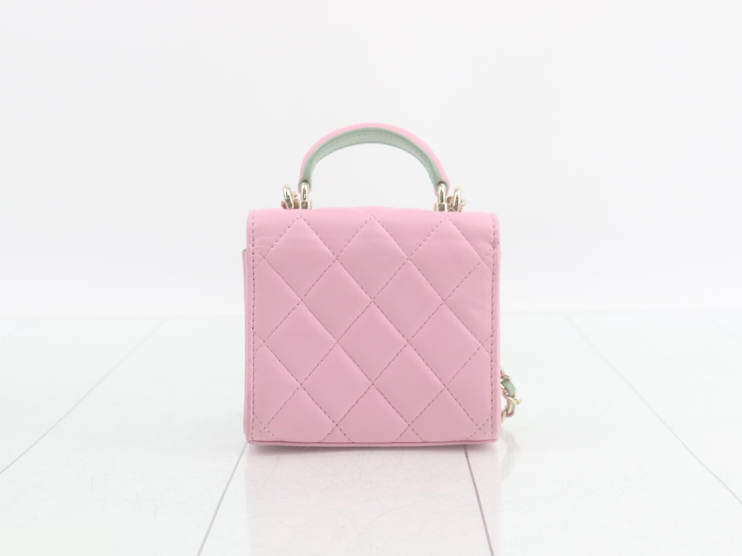 Lambskin Mini Top Handle Shoulder Bag — view 2
