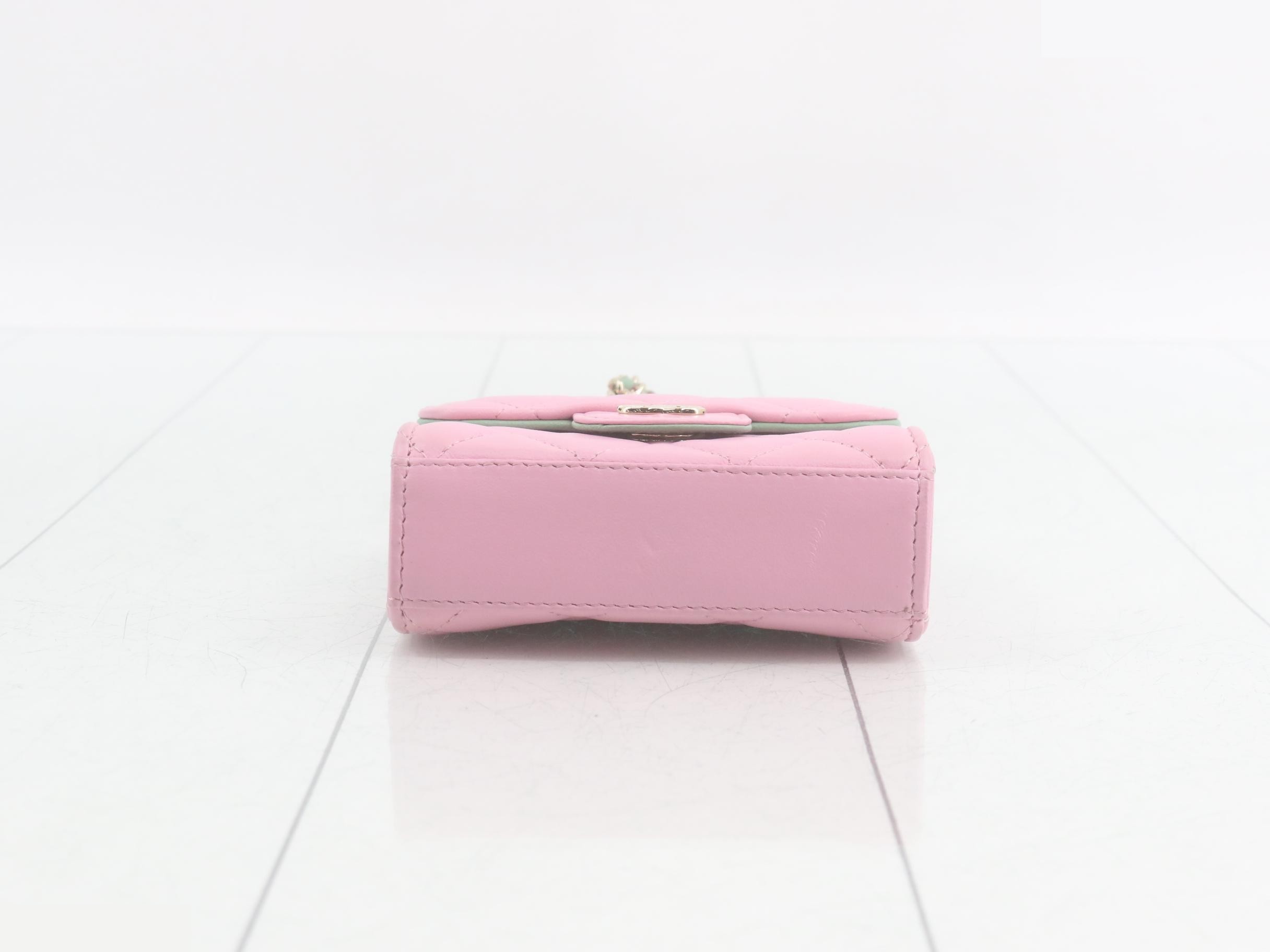 Lambskin Mini Top Handle Shoulder Bag — view 3