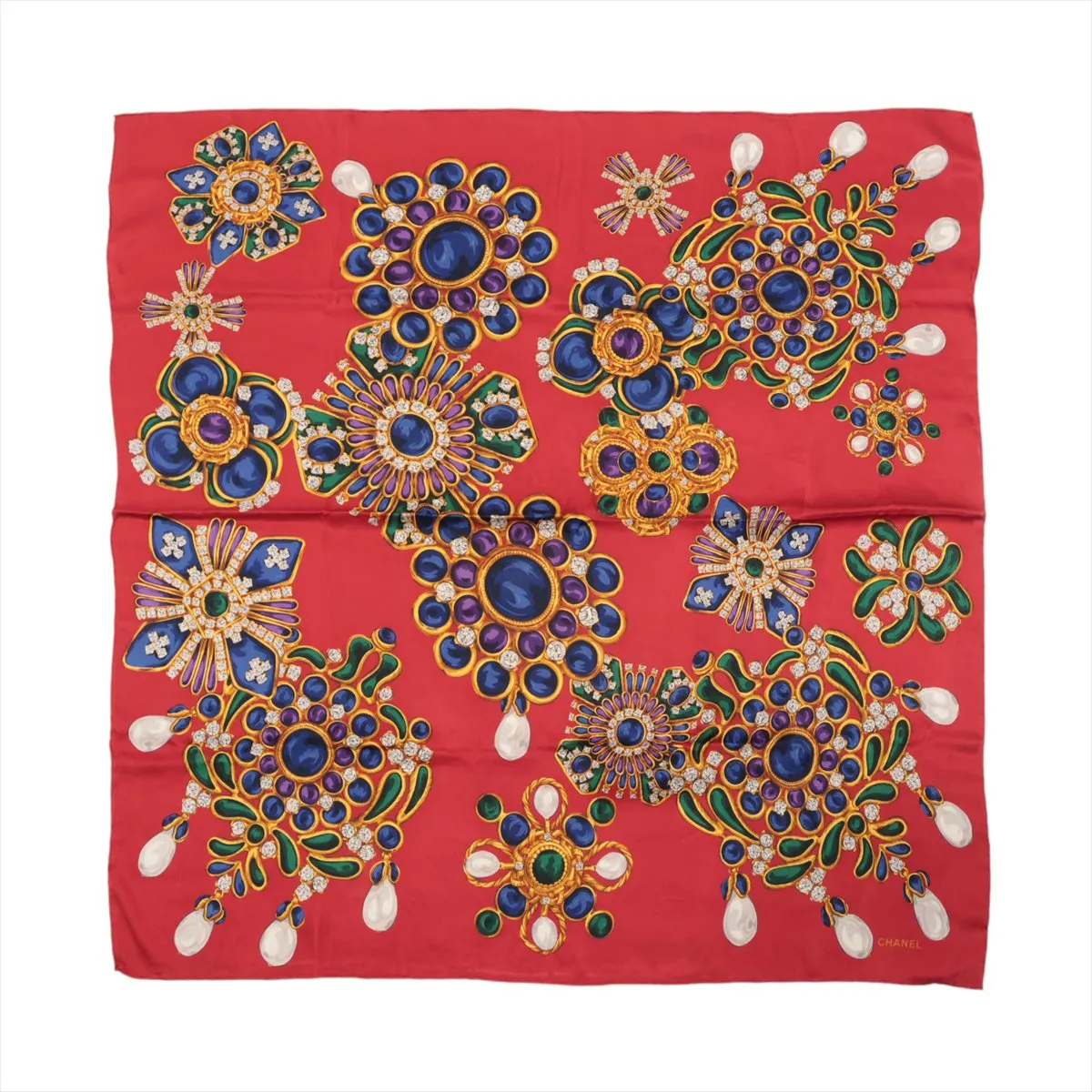 Gripore Scarf Silk Red Thread Fuzzing Thread