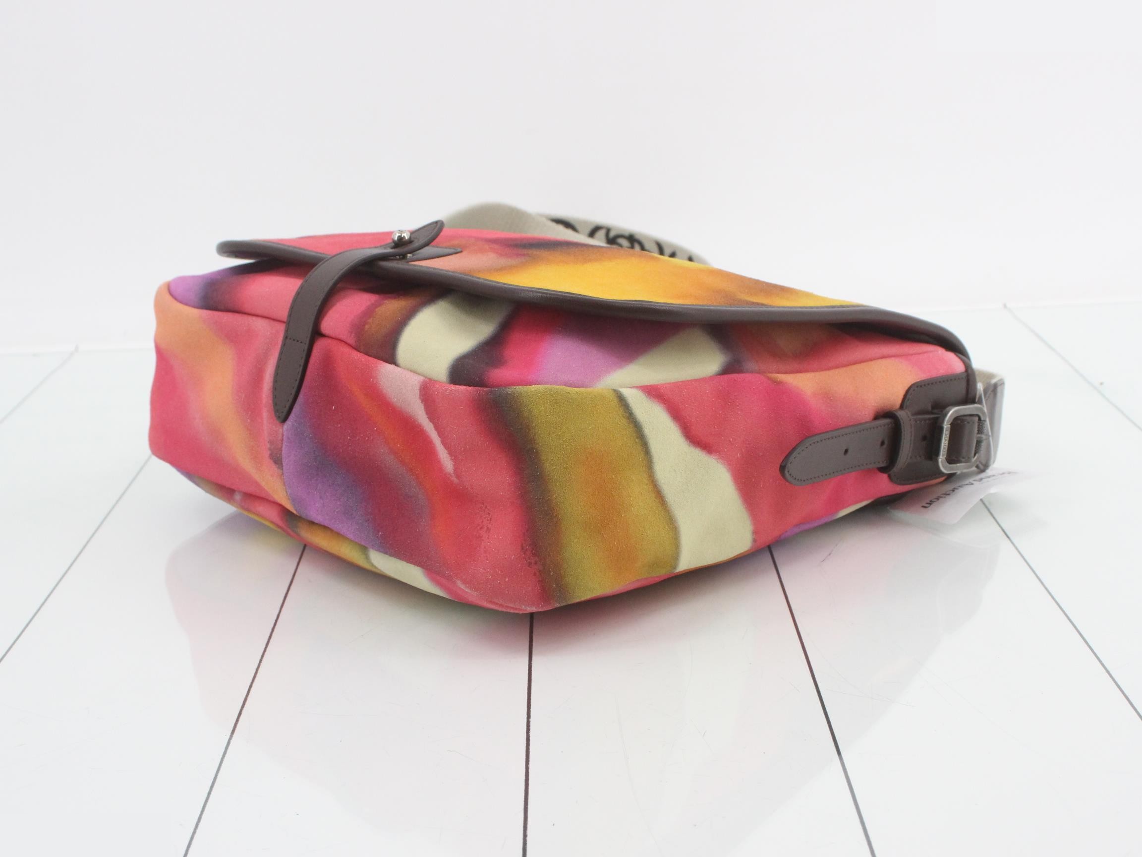Suede multicolor embroidered shoulder bag, model number 20s. — view 6
