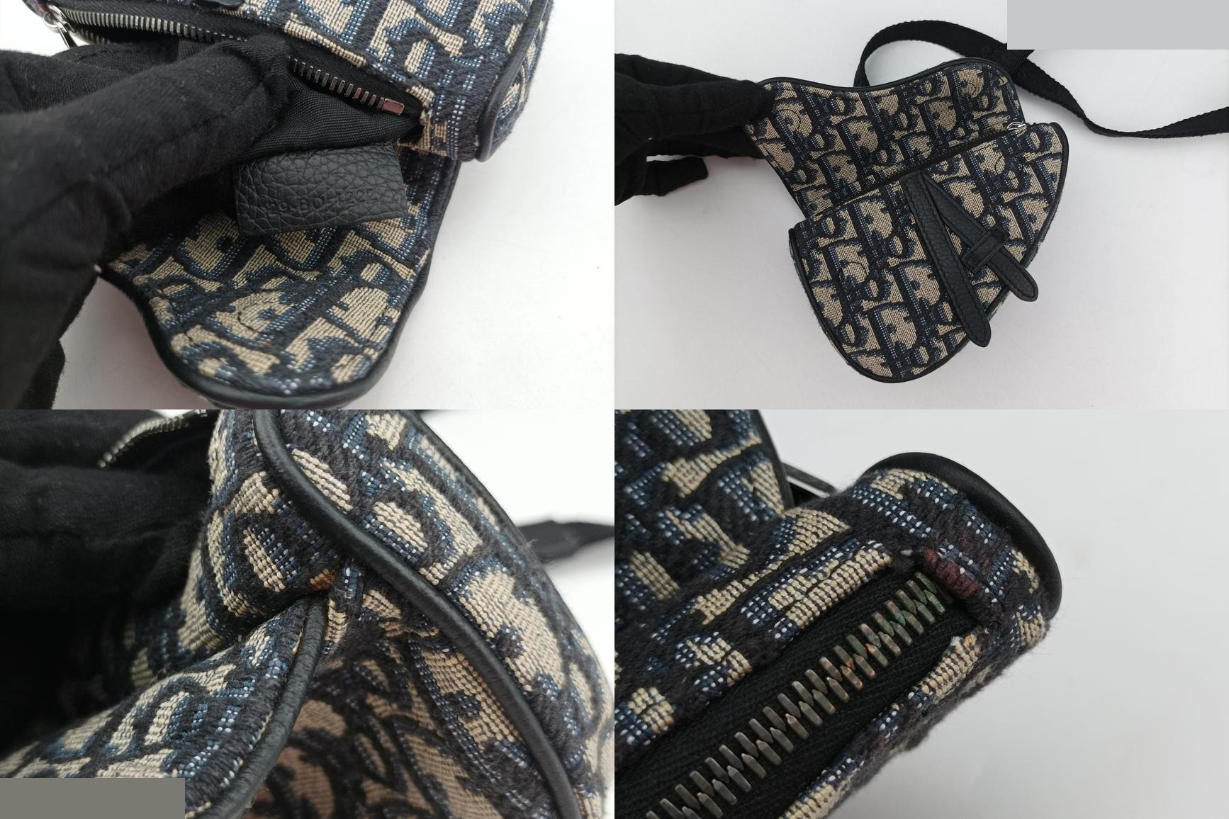 Saddle, Jacquard, Navy x Gray — view 8