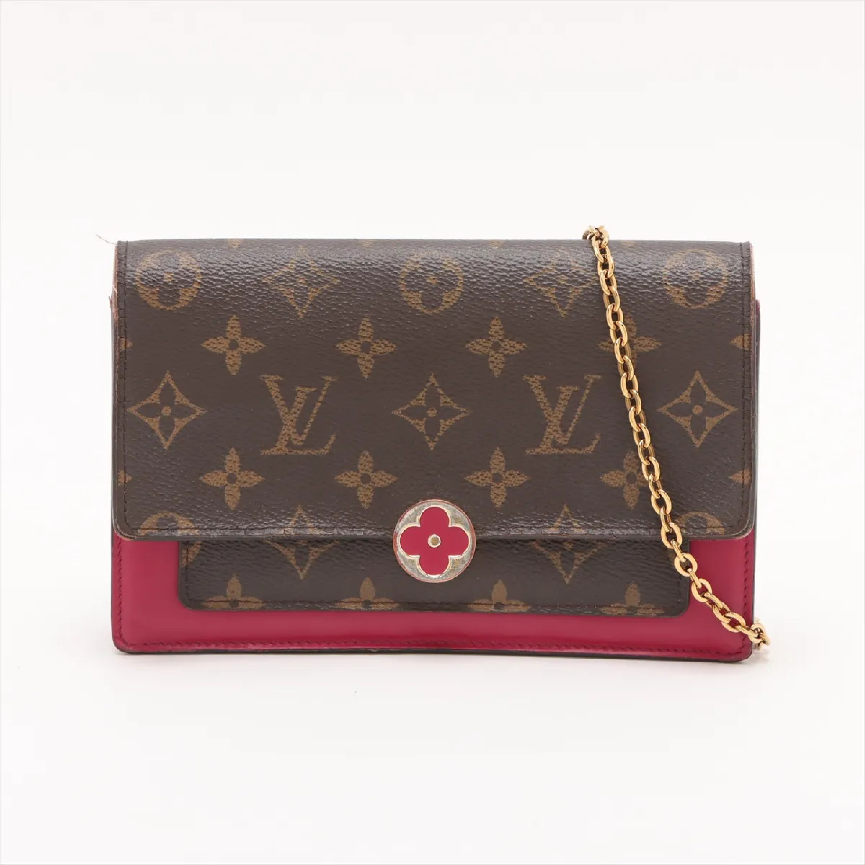 Monogram Portefeuille Flor Chain M67404 RFID Reactive Shoulder Bag